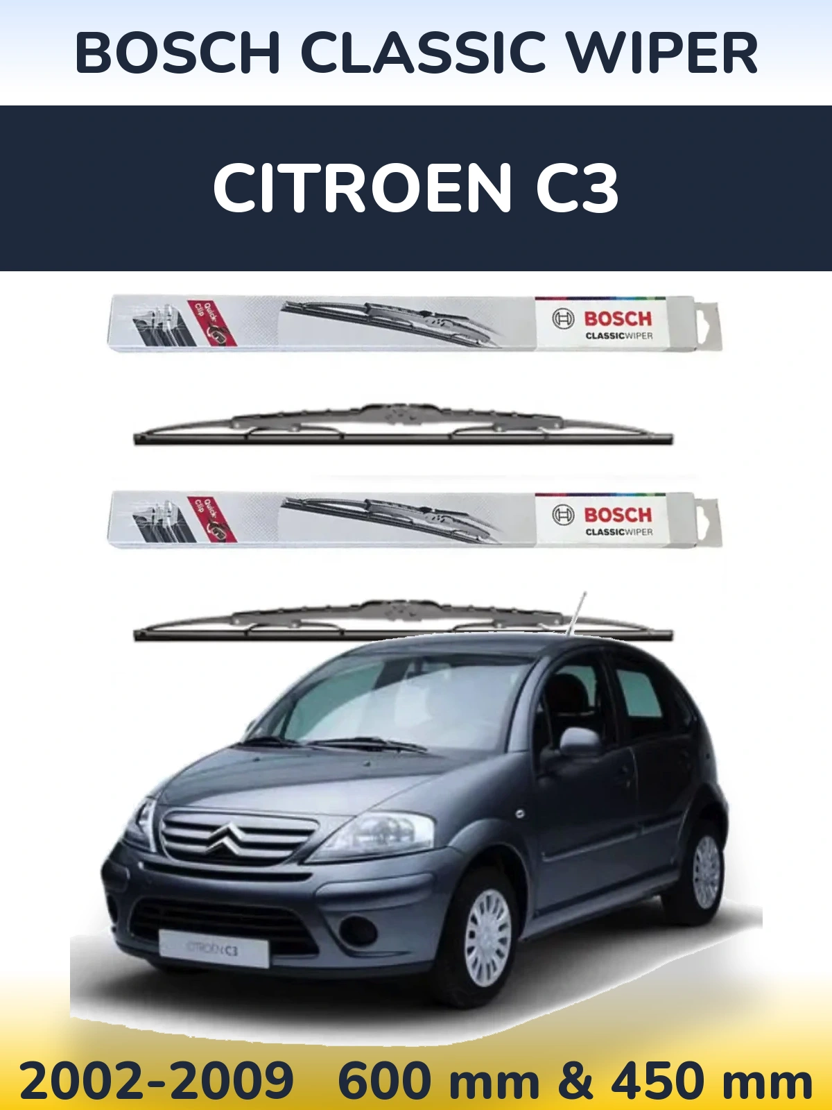 Torkarblad BOSCH Classic Wiper för Citroen C3