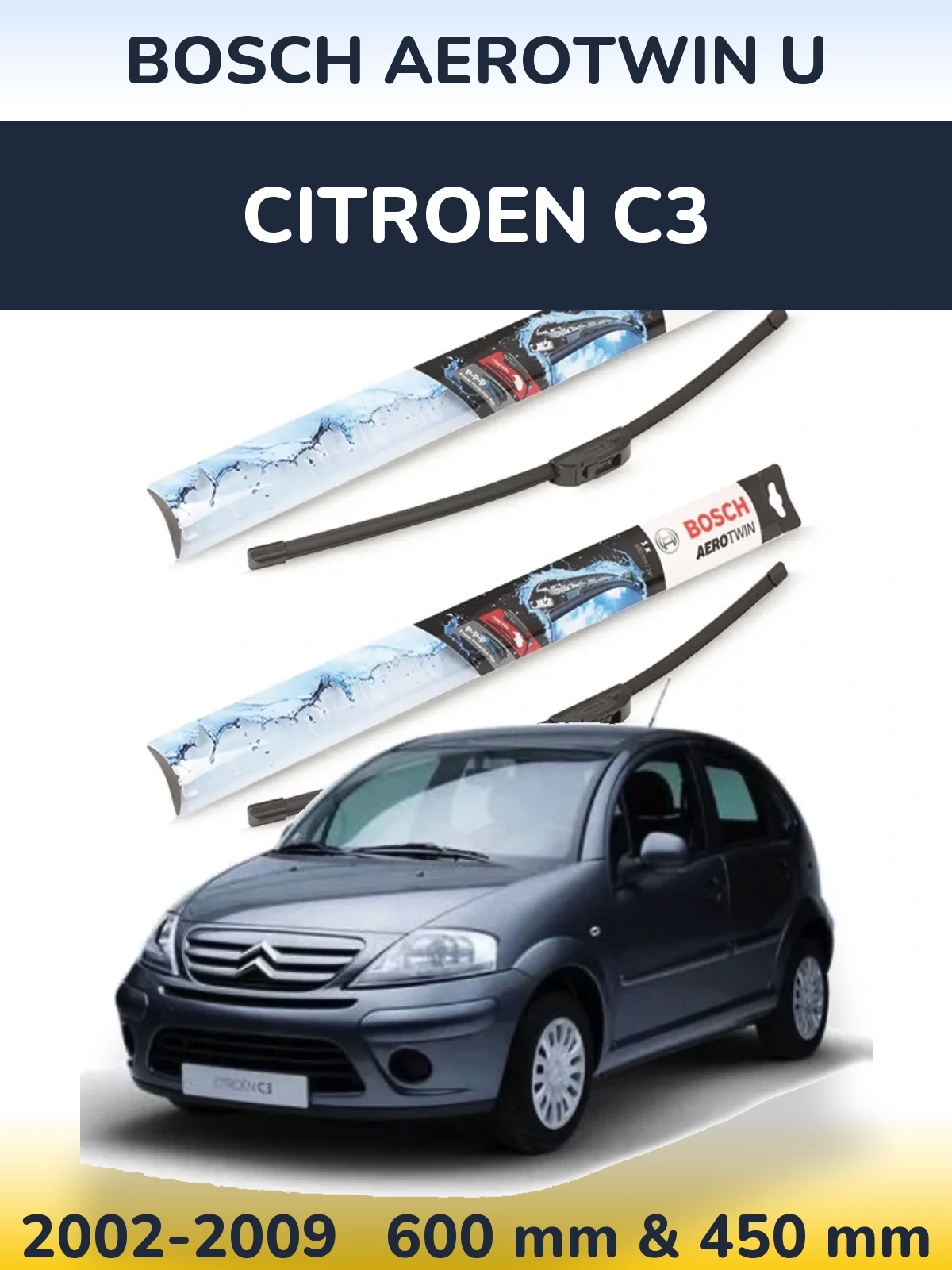 Torkarblad BOSCH AeroTwin U för Citroen C3