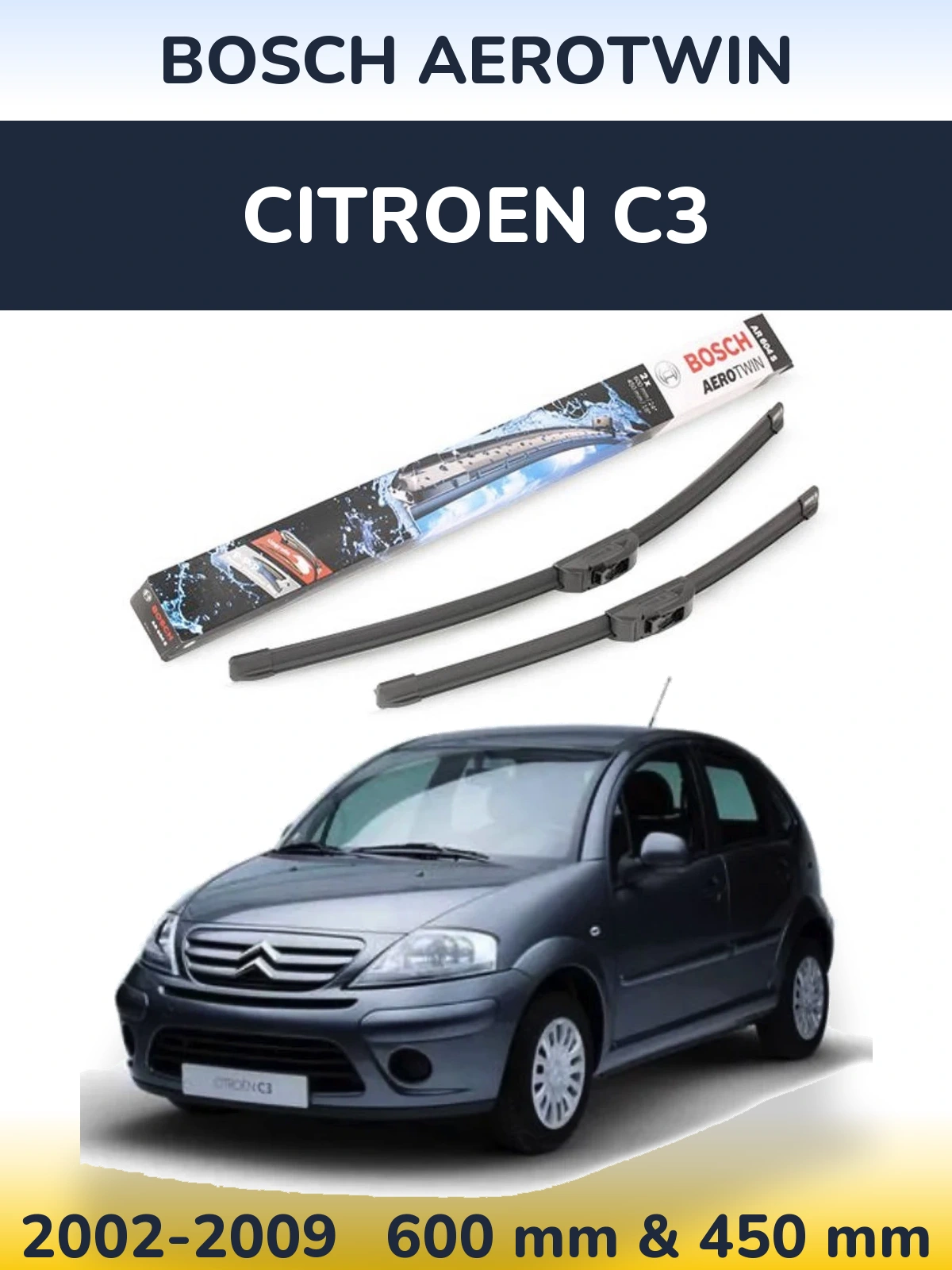 Torkarblad BOSCH AeroTwin för Citroen C3