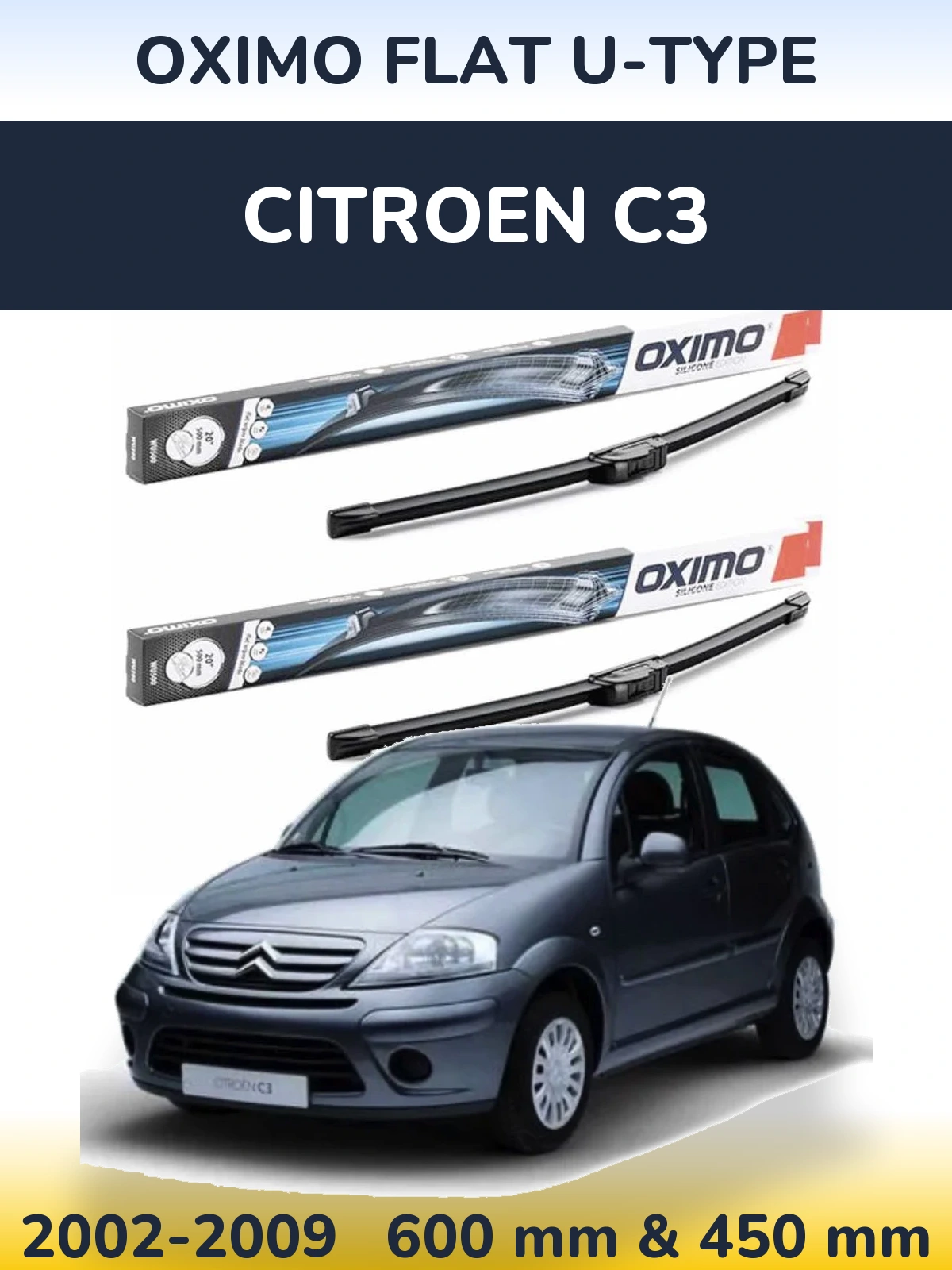 Torkarblad Oximo Flat U-type för Citroen C3