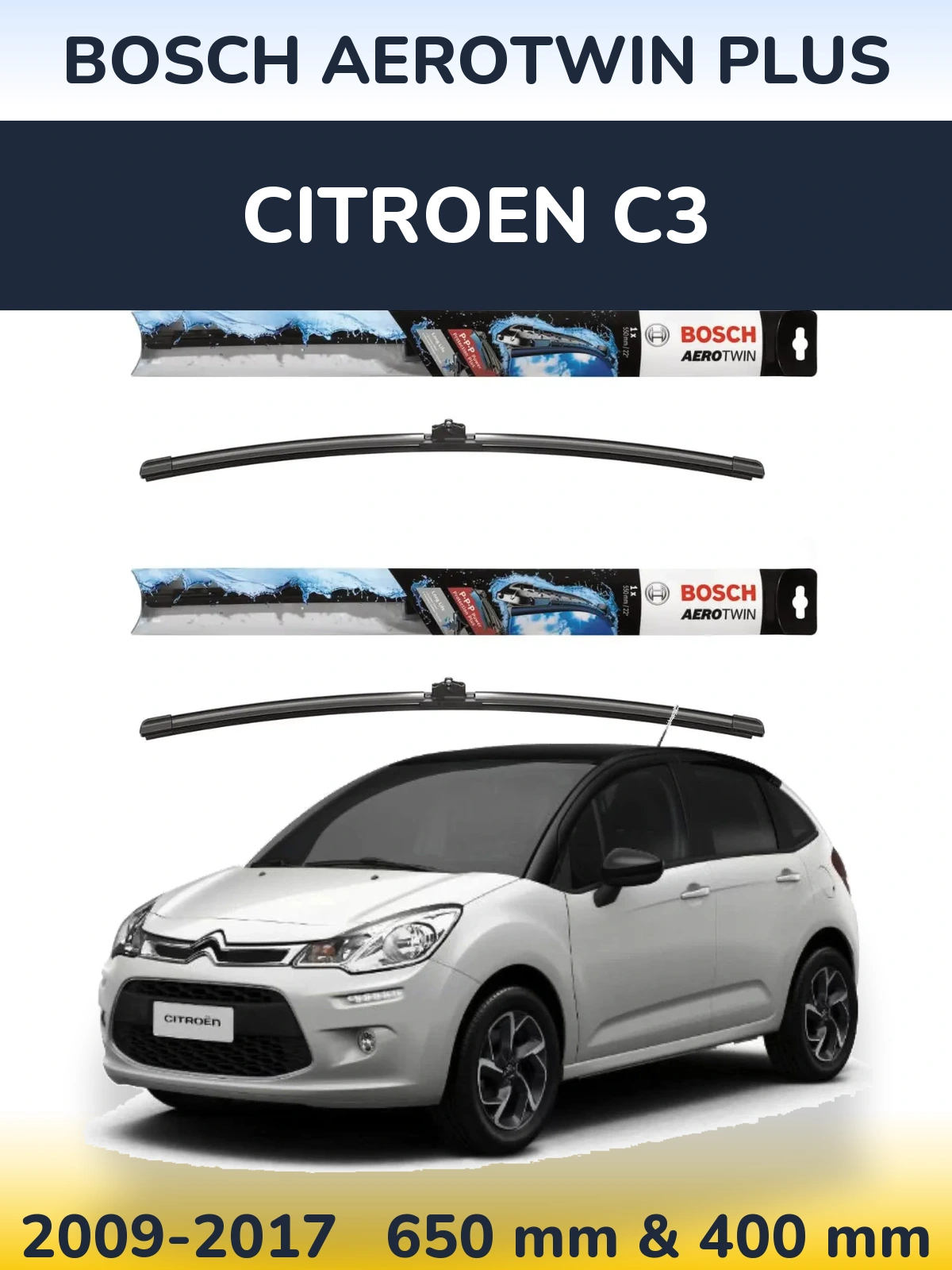 Torkarblad BOSCH AeroTwin Plus för Citroen C3
