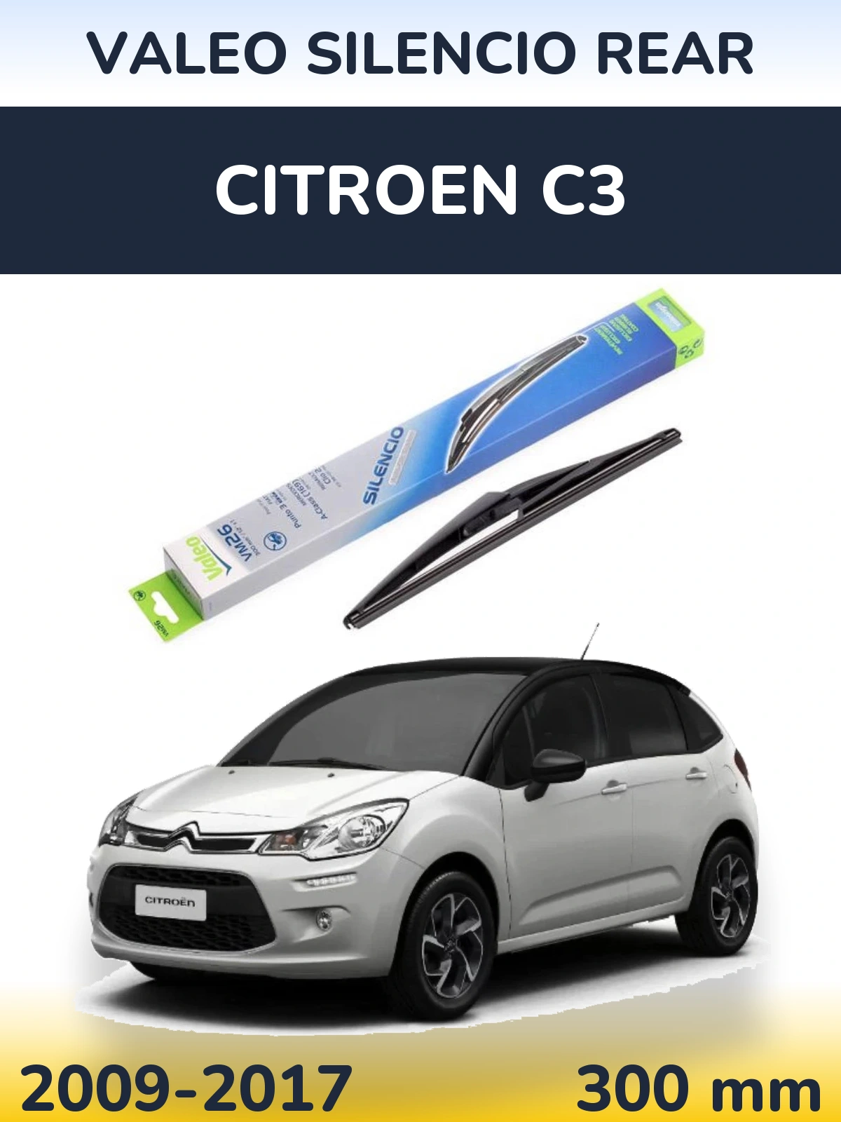 Torkarblad Valeo Silencio Rear för Citroen C3