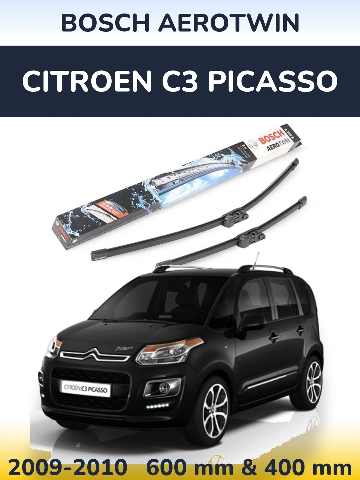 Torkarblad BOSCH AeroTwin för Citroen C3 Picasso