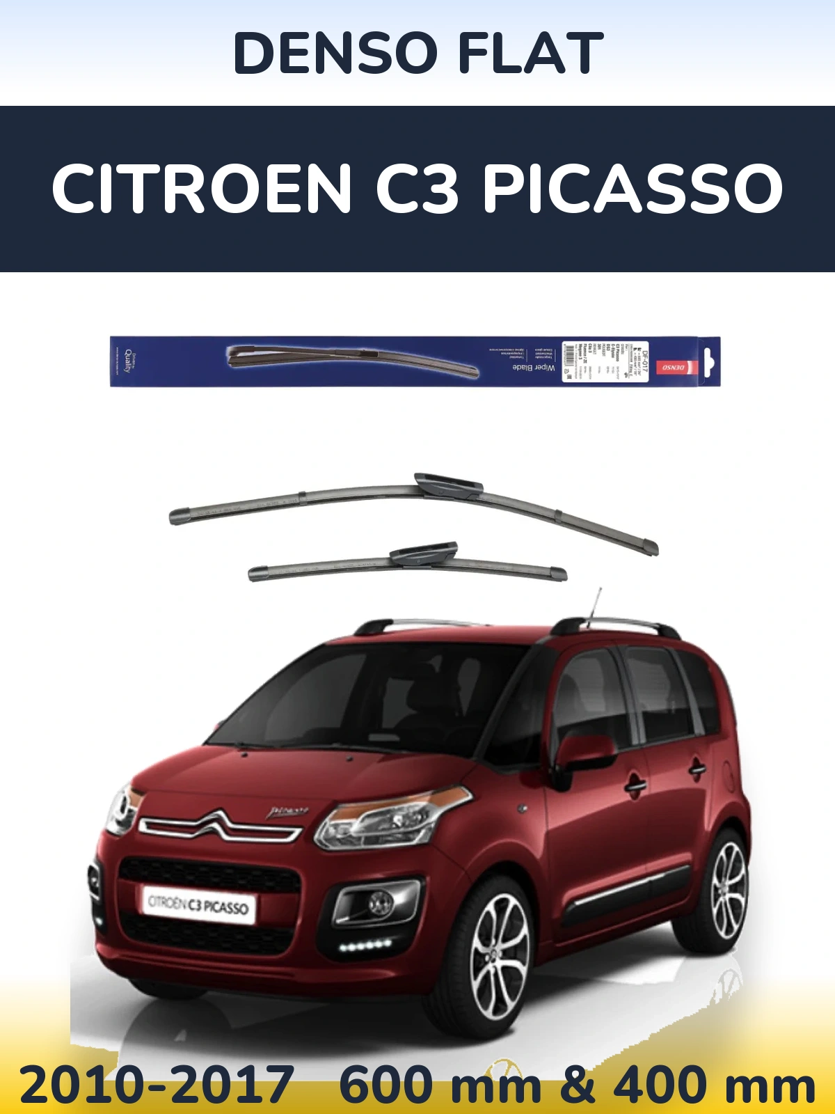 Torkarblad Denso Flat för Citroen C3 Picasso