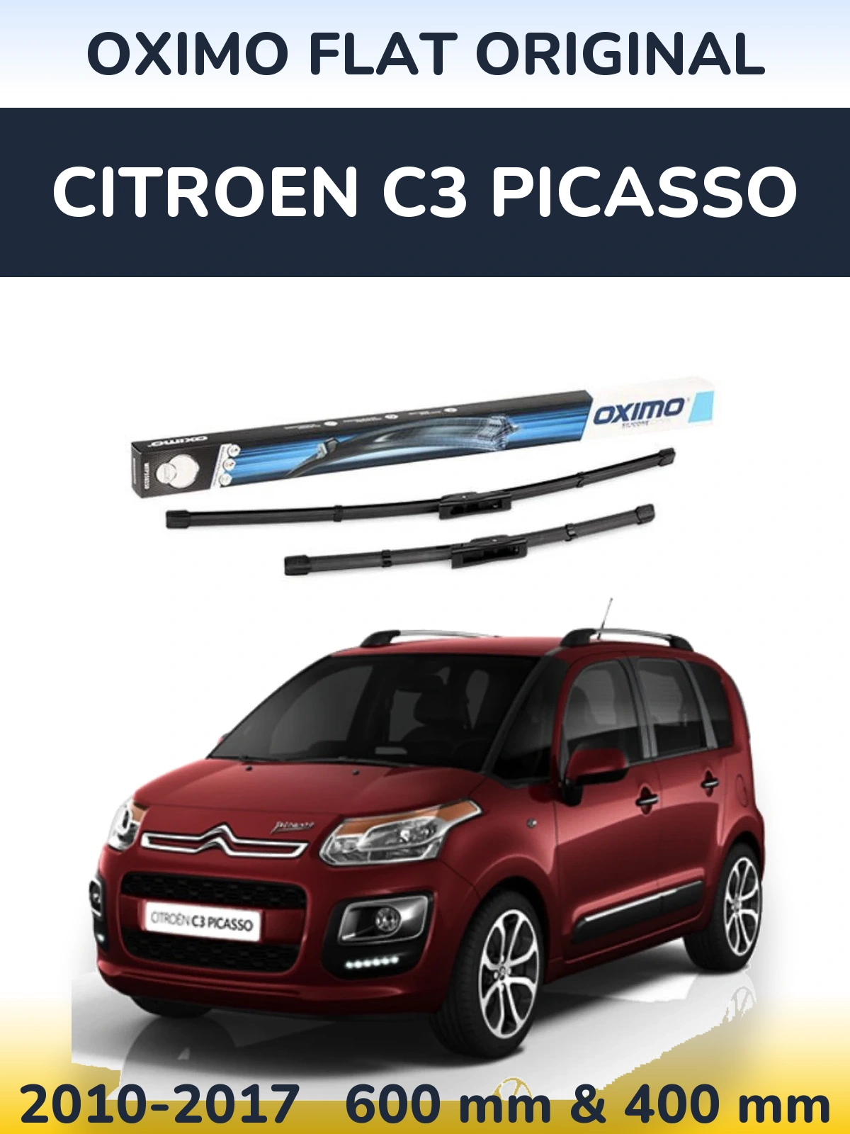 Torkarblad Oximo Flat Original för Citroen C3 Picasso