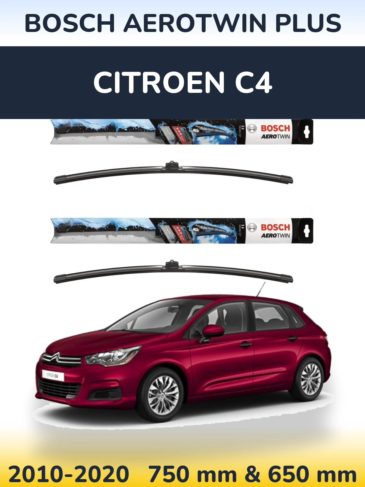 Torkarblad BOSCH AeroTwin Plus för Citroen C4