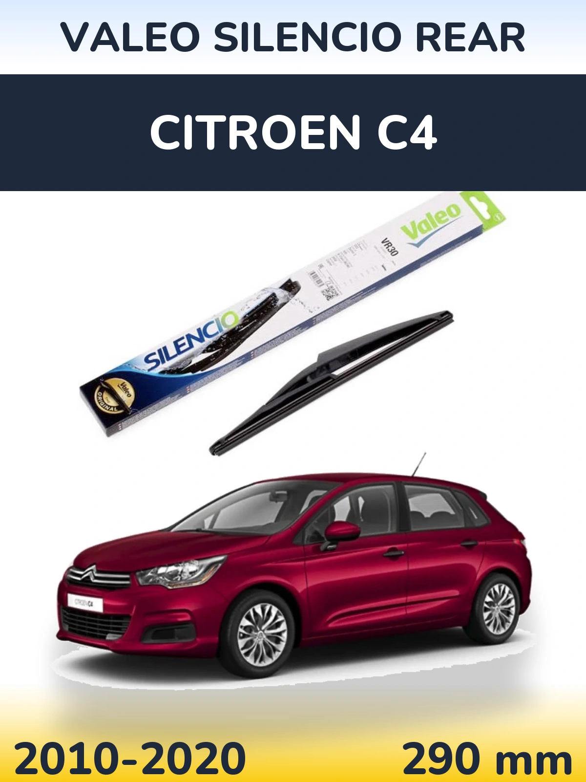 Torkarblad Valeo Silencio Rear för Citroen C4