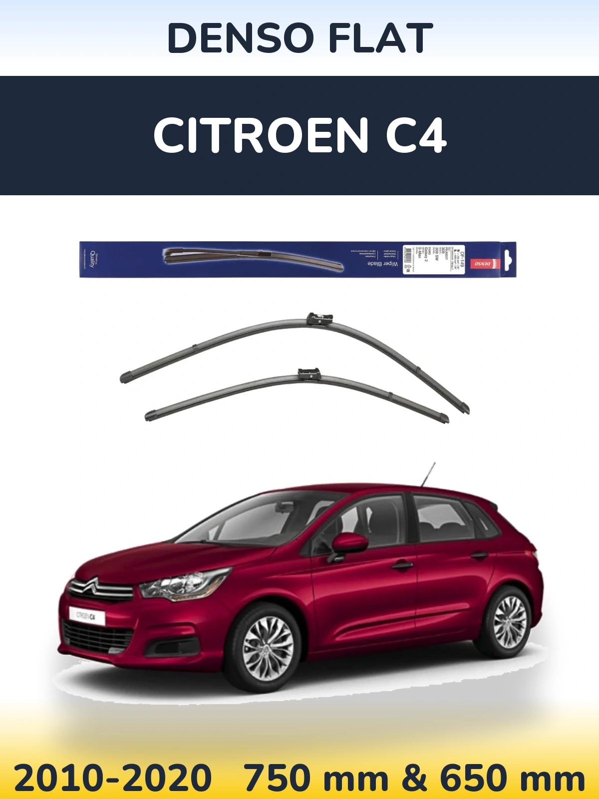 Torkarblad Denso Flat för Citroen C4