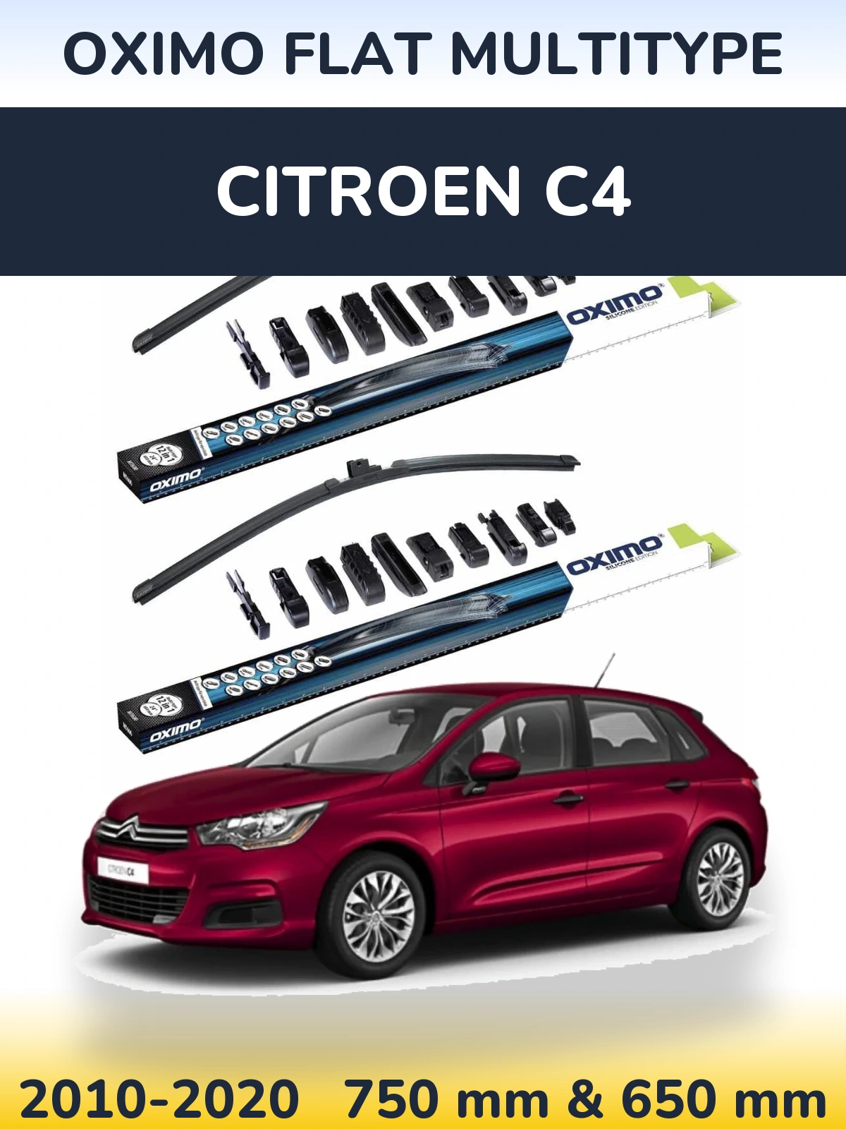 Torkarblad Oximo Flat MultiType för Citroen C4