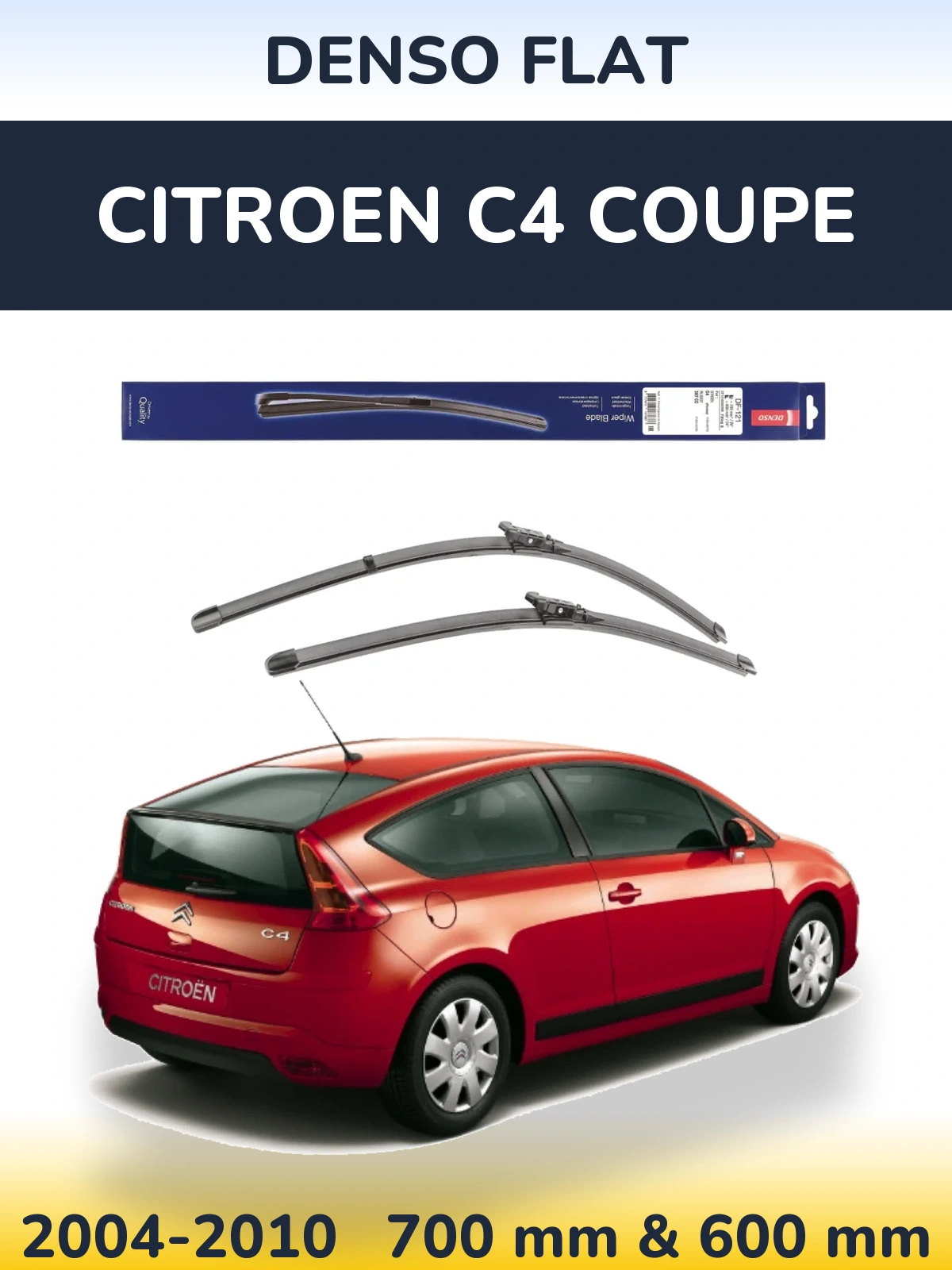 Torkarblad Denso Flat för Citroen C4 Coupe