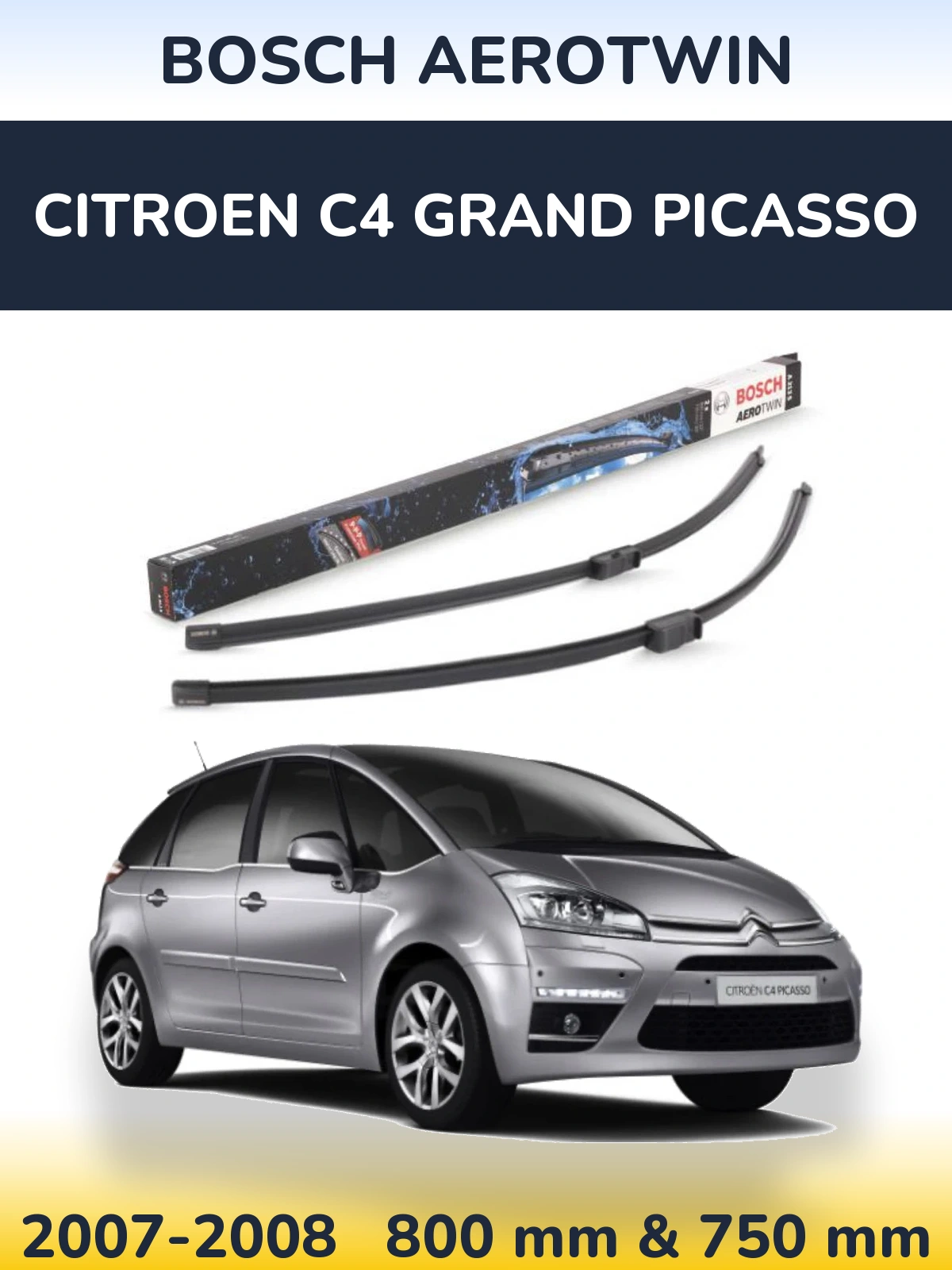 Torkarblad BOSCH AeroTwin för Citroen C4 Grand Picasso