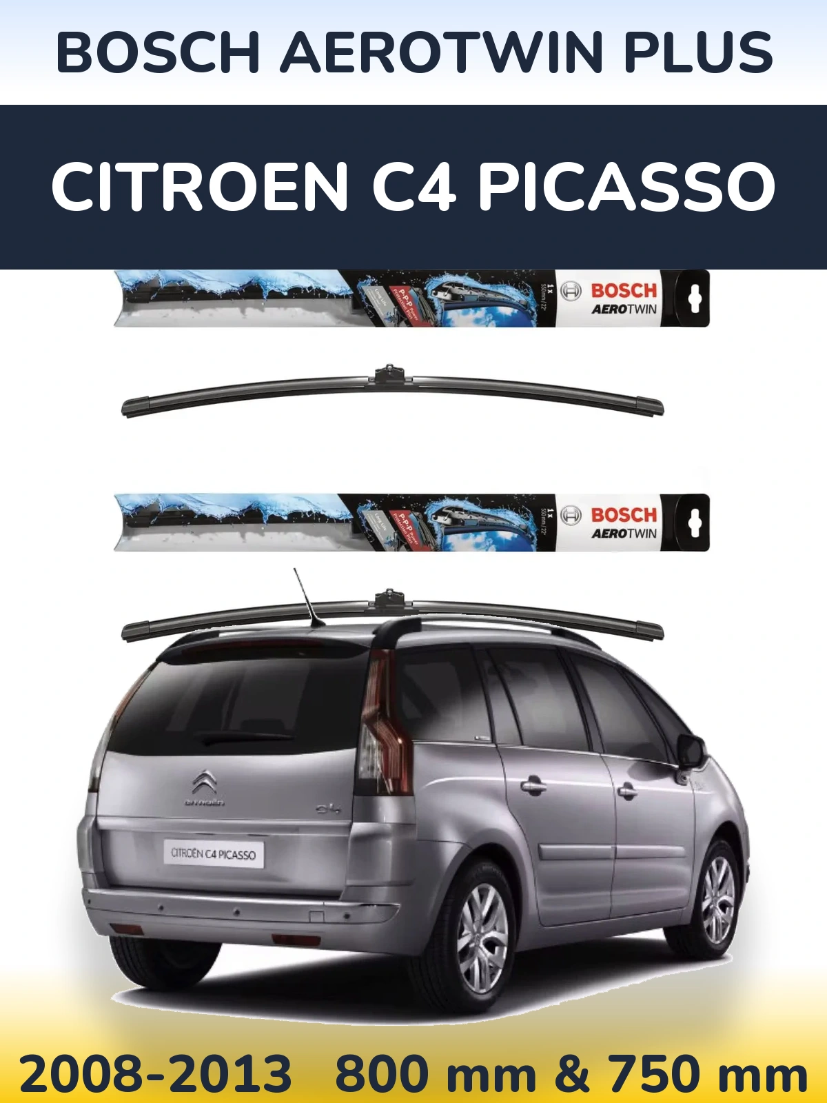 Torkarblad BOSCH AeroTwin Plus för Citroen C4 Picasso