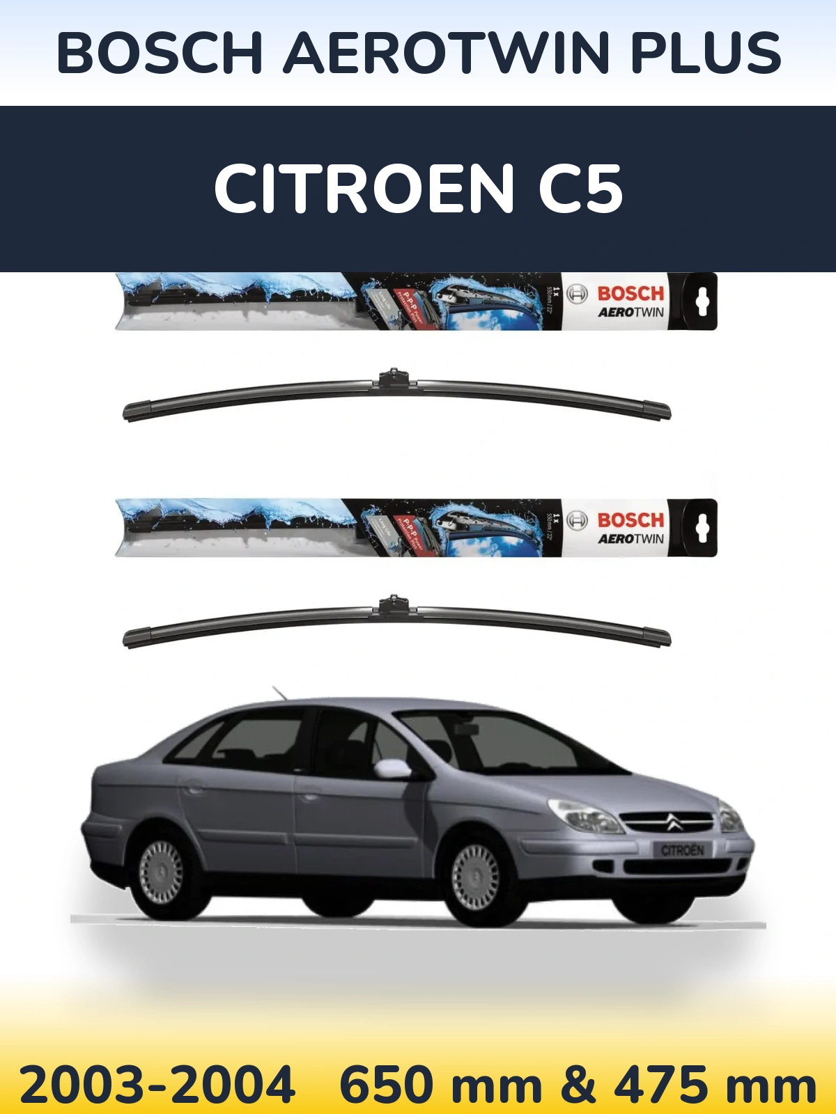 Torkarblad BOSCH AeroTwin Plus för Citroen C5