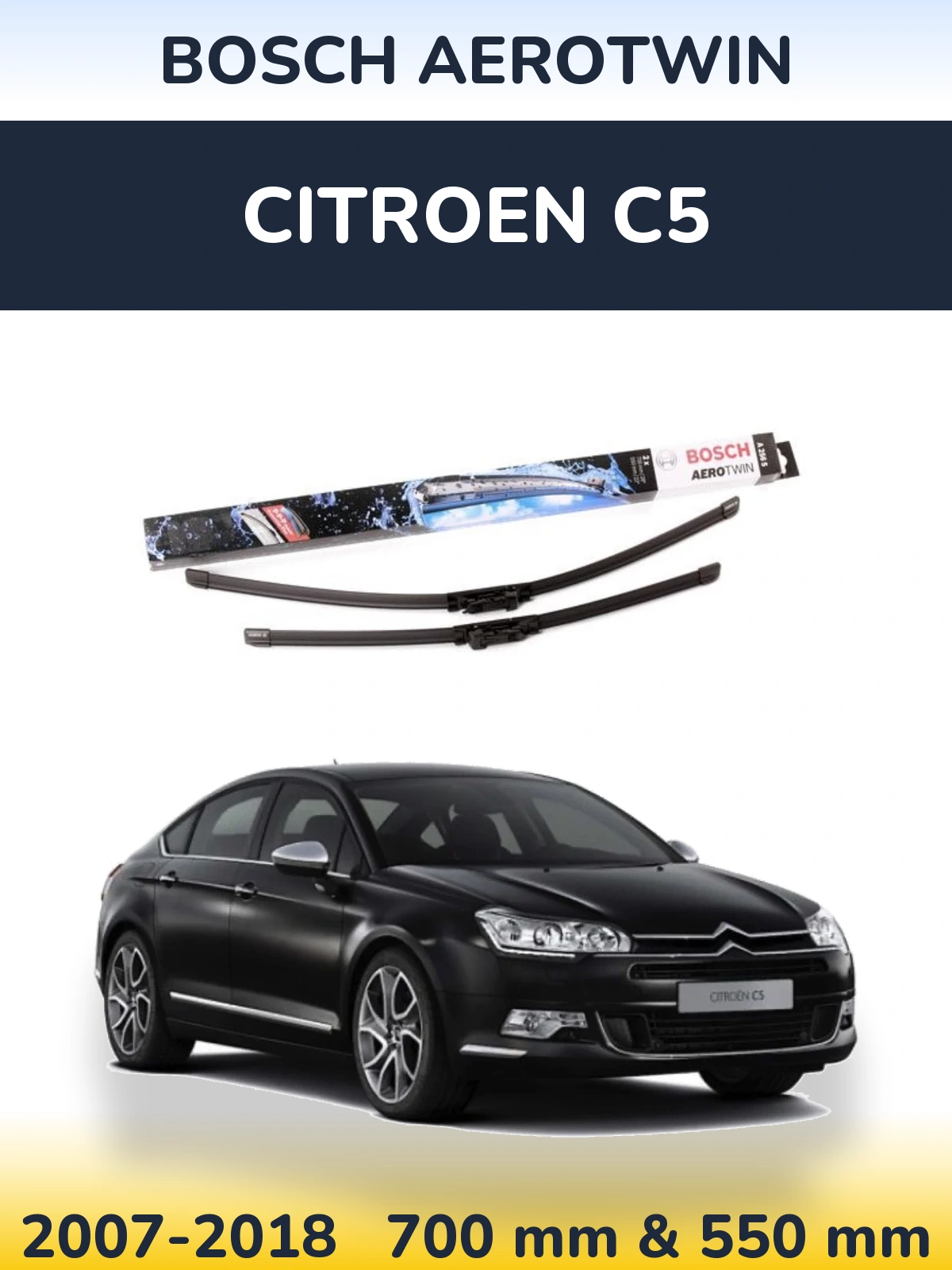 Torkarblad BOSCH AeroTwin för Citroen C5