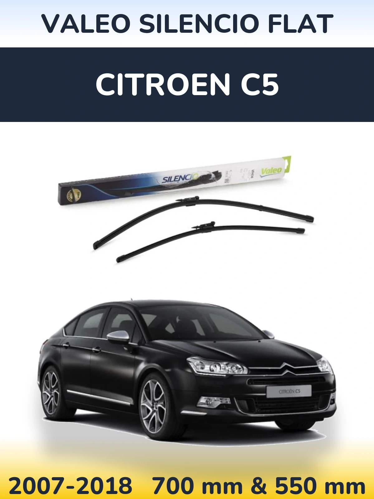 Torkarblad Valeo Silencio Flat för Citroen C5