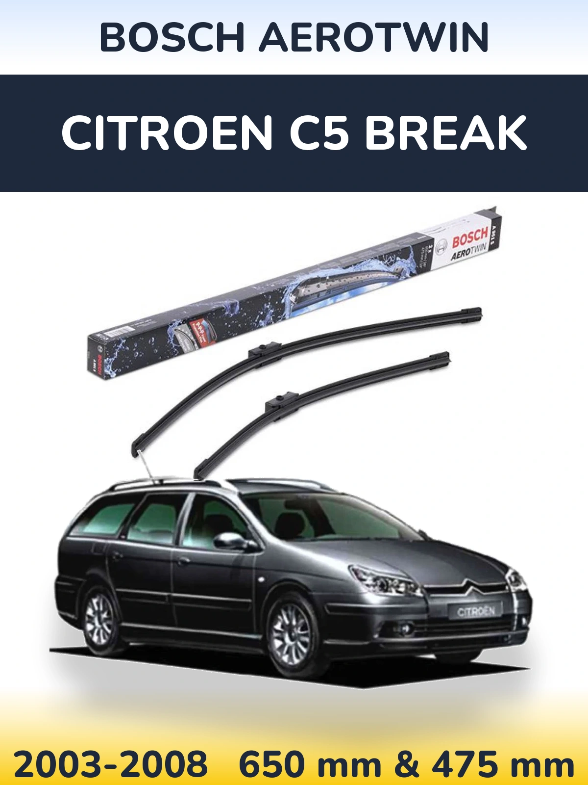 Torkarblad BOSCH AeroTwin för Citroen C5 Break