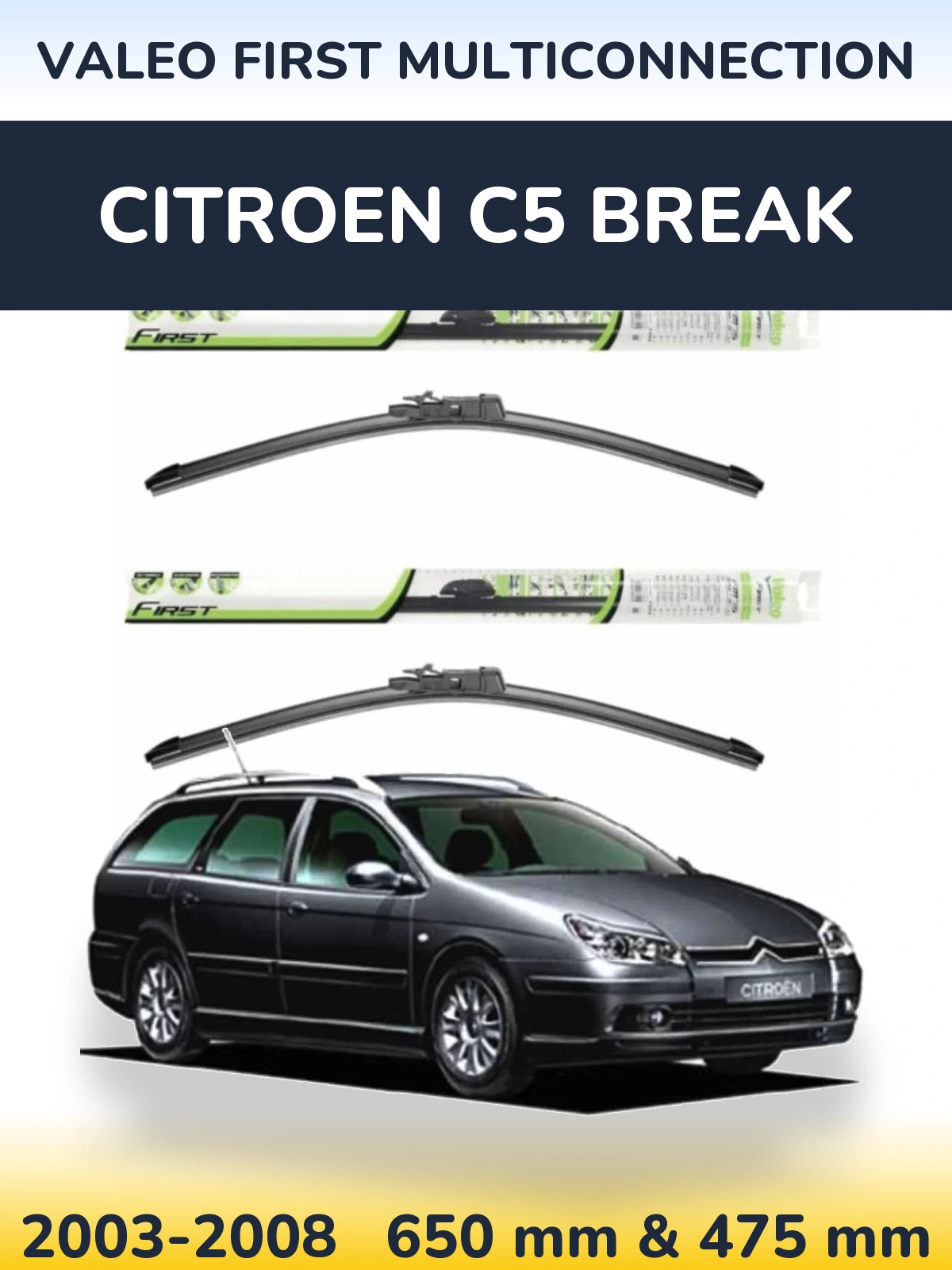 Torkarblad Valeo First MultiConnection för Citroen C5 Break