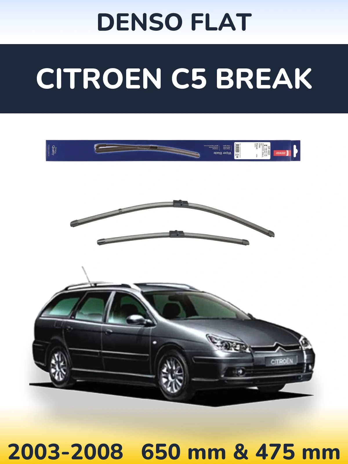 Torkarblad Denso Flat för Citroen C5 Break