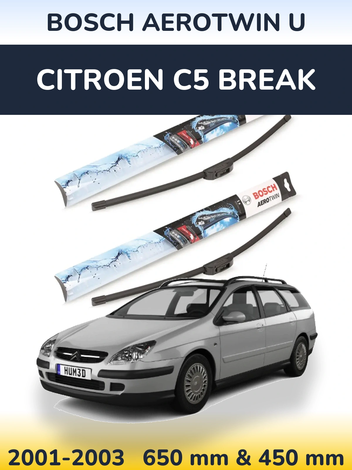 Torkarblad BOSCH AeroTwin U för Citroen C5 Break