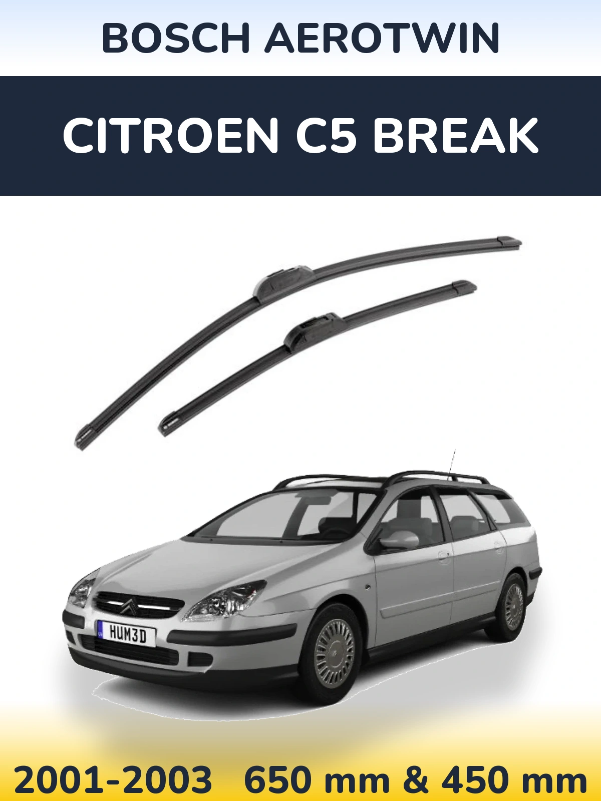 Torkarblad BOSCH AeroTwin för Citroen C5 Break