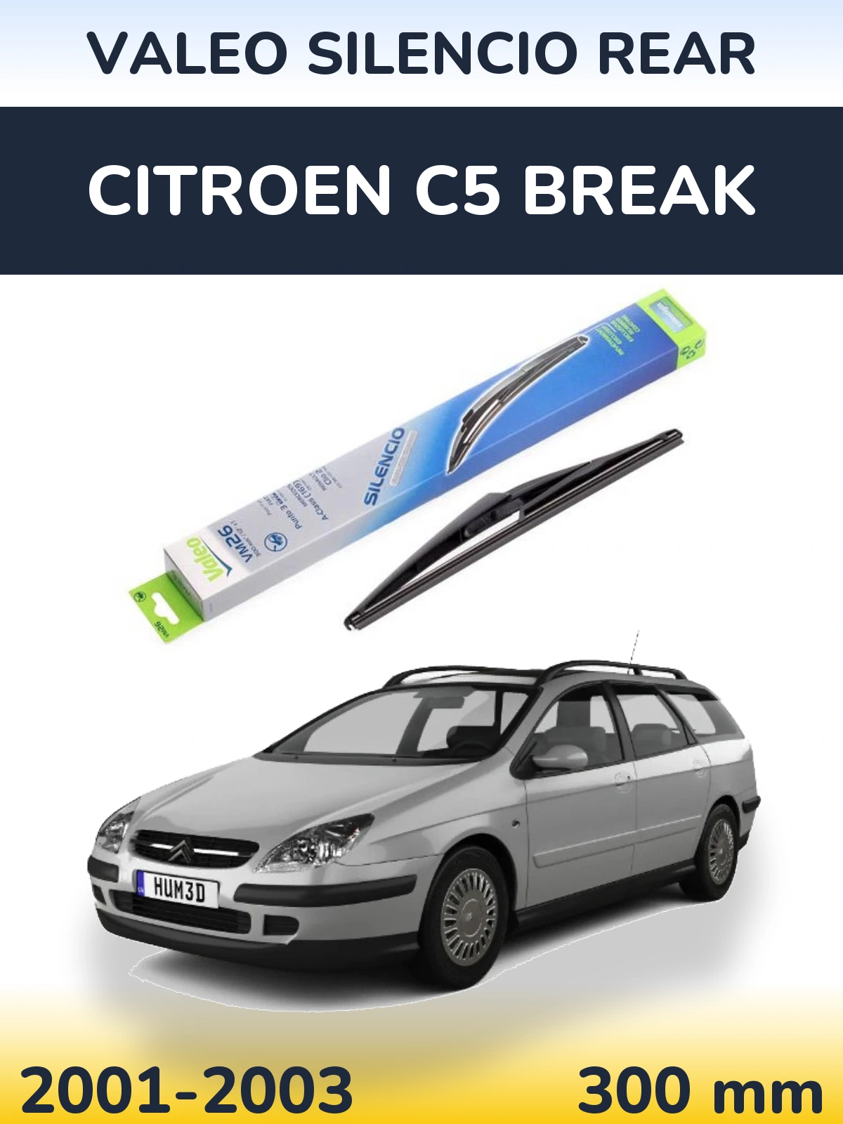 Torkarblad Valeo Silencio Rear för Citroen C5 Break