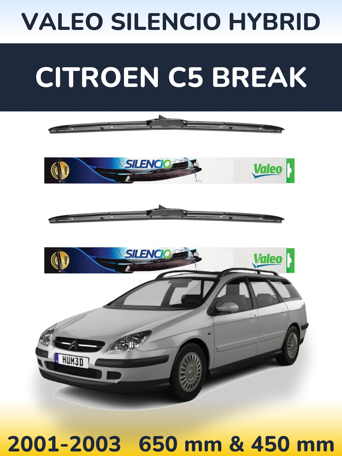 Torkarblad Valeo Silencio Hybrid för Citroen C5 Break