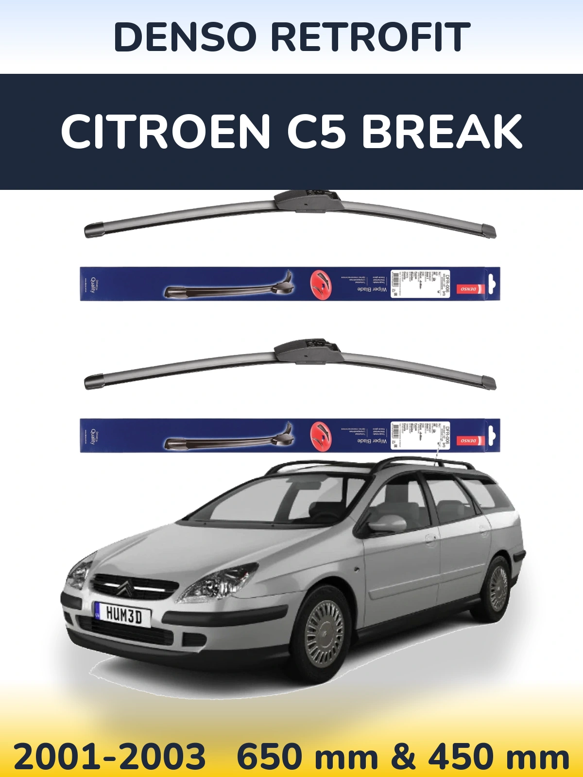 Torkarblad Denso Retrofit för Citroen C5 Break