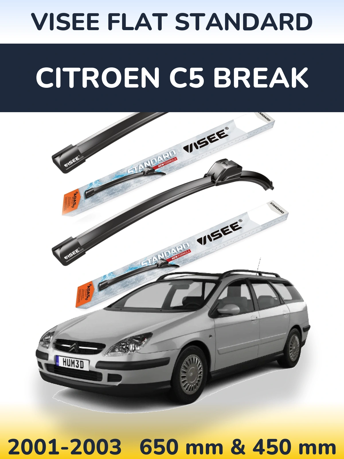 Torkarblad VISEE FLAT STANDARD för Citroen C5 Break