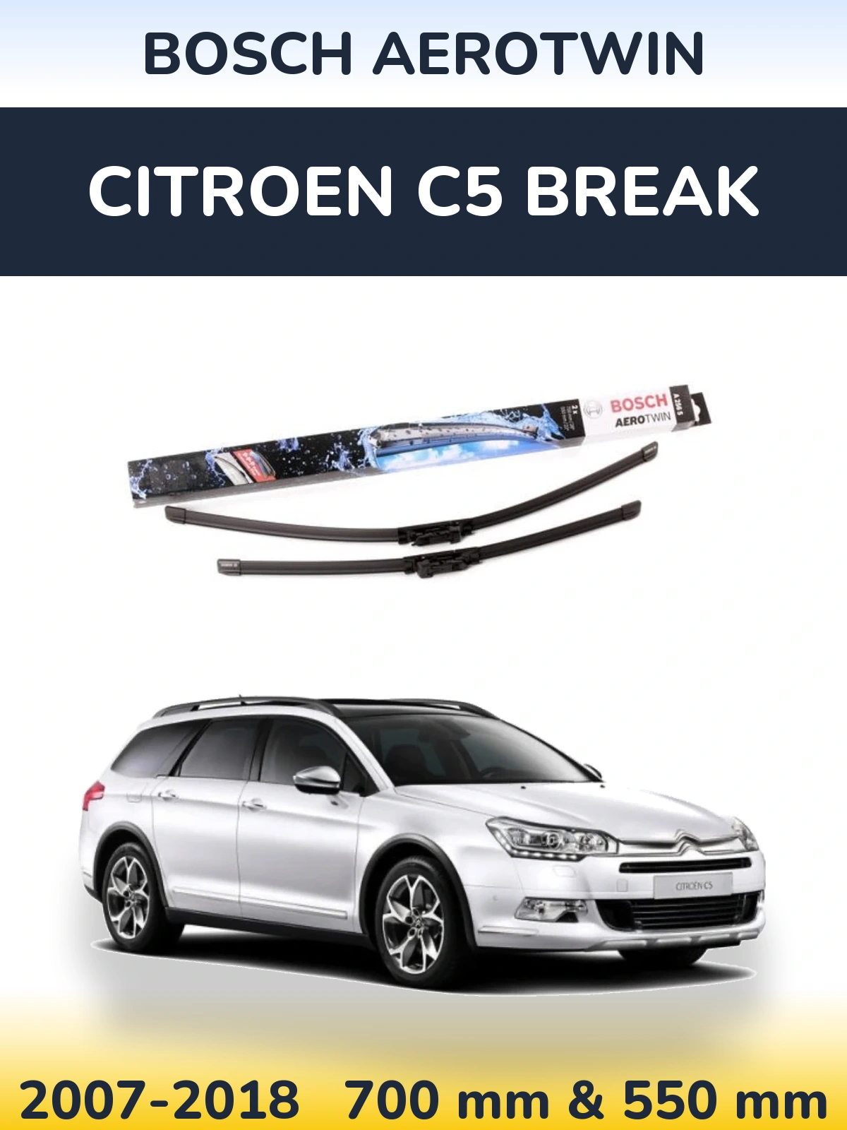 Torkarblad BOSCH AeroTwin för Citroen C5 Break