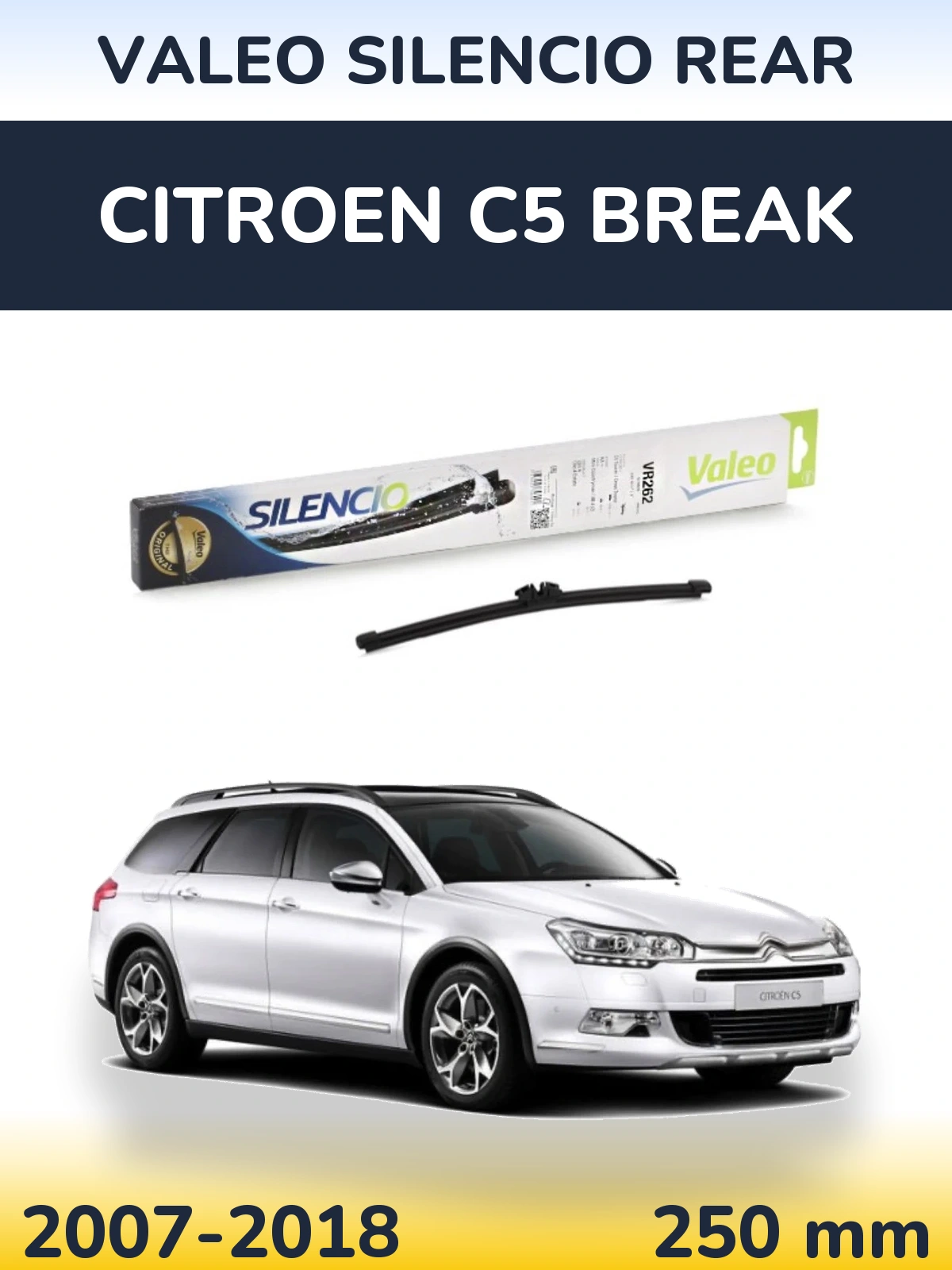 Задний дворник Valeo Silencio Rear 240 мм для Citroen C5 Break 2007-2018