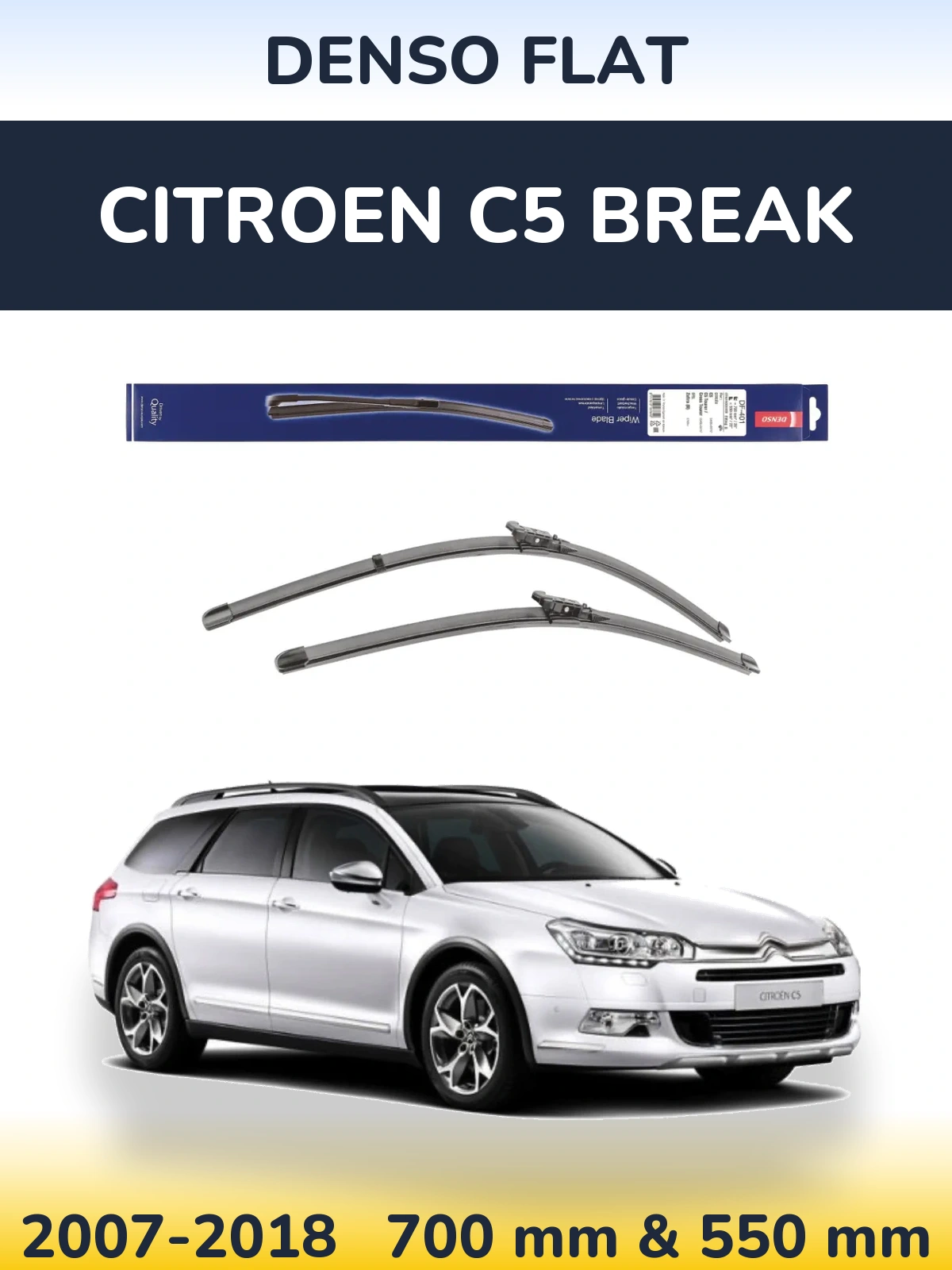 Torkarblad Denso Flat för Citroen C5 Break