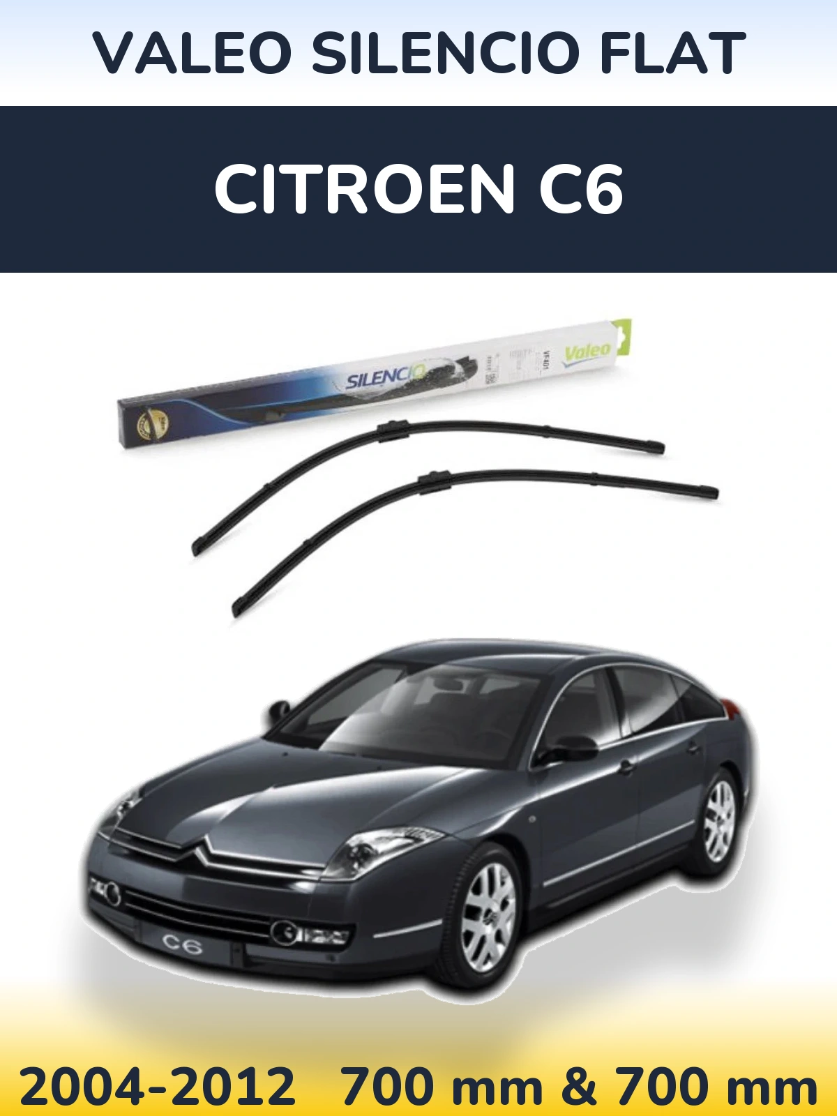 Torkarblad Valeo Silencio Flat för Citroen C6
