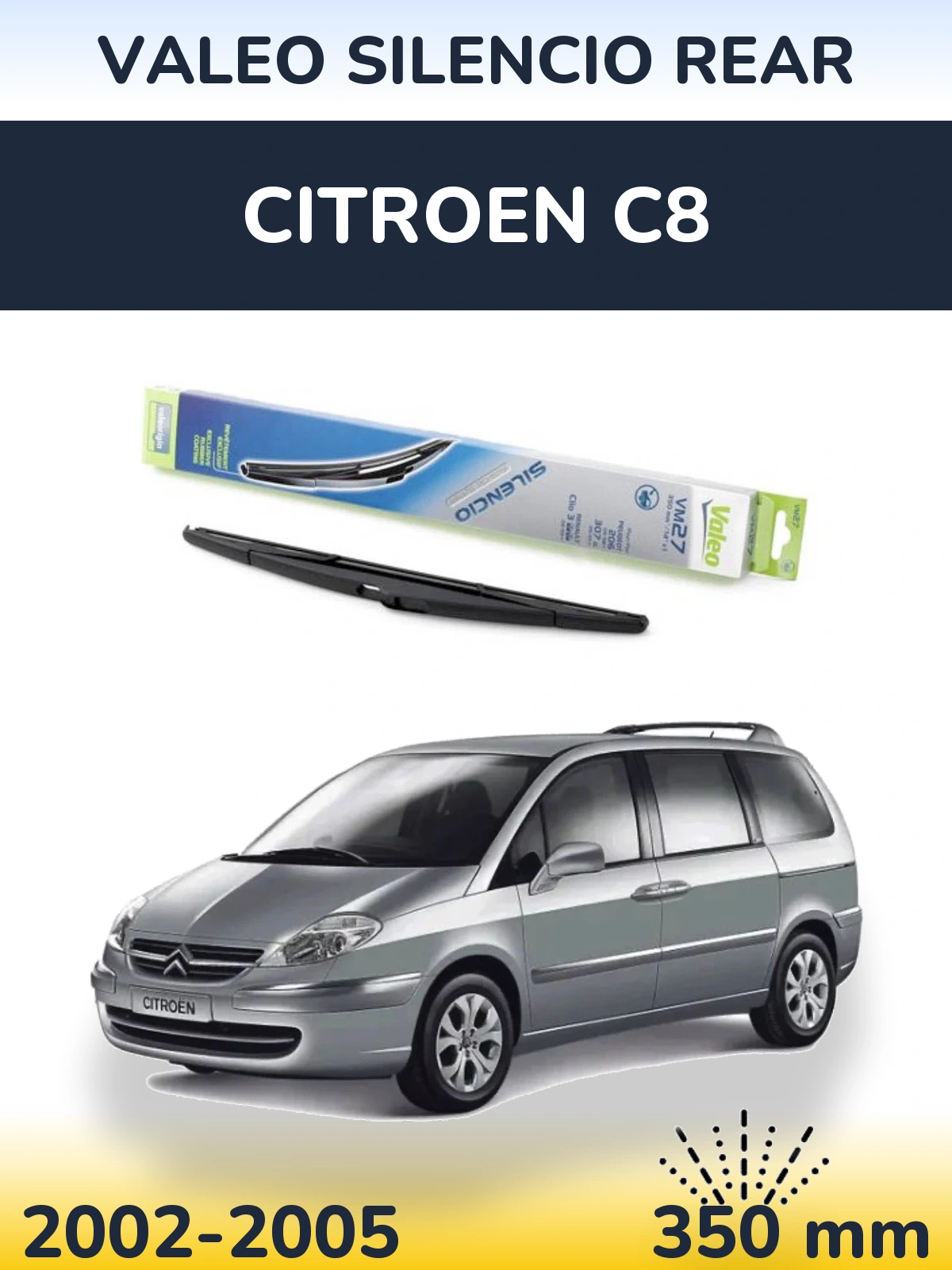 Torkarblad Valeo Silencio Rear för Citroen C8
