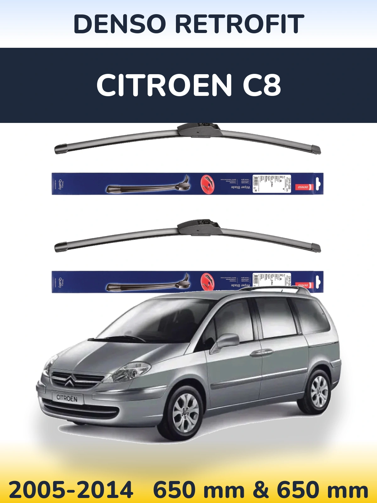 Torkarblad Denso Retrofit för Citroen C8