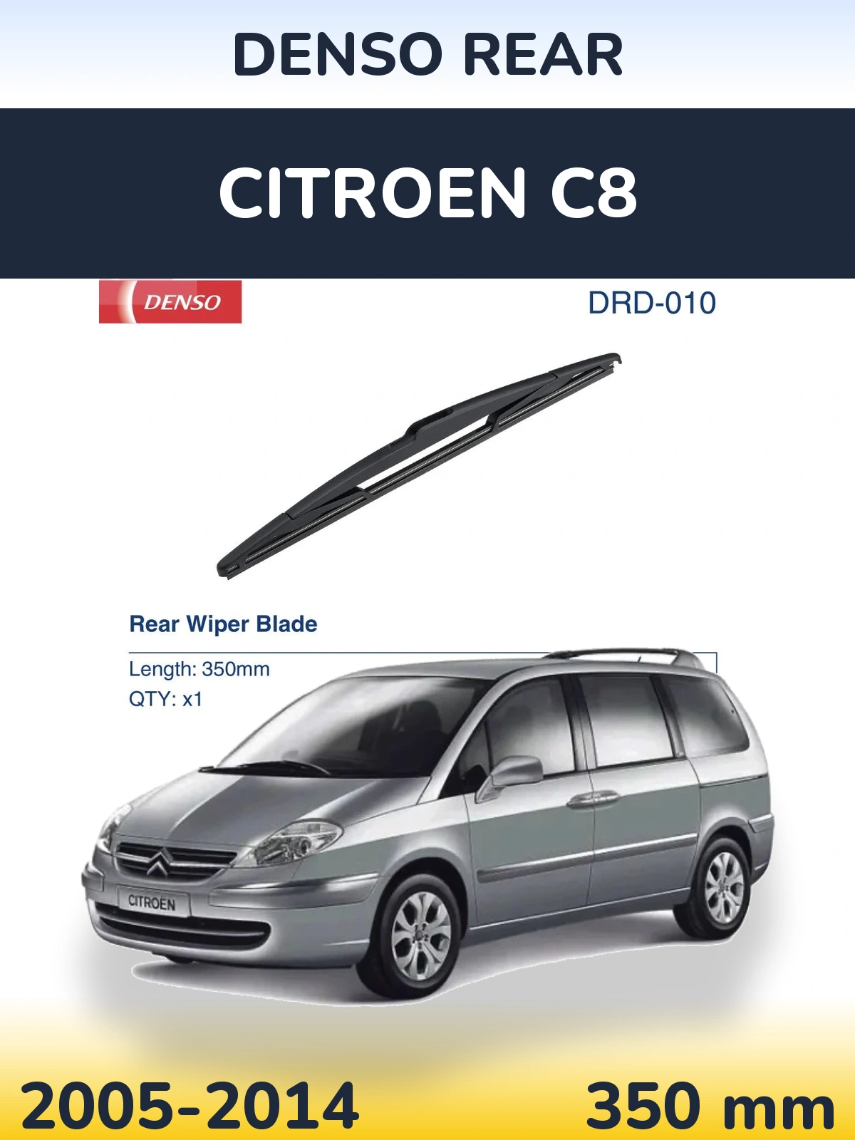 Torkarblad Denso Rear för Citroen C8