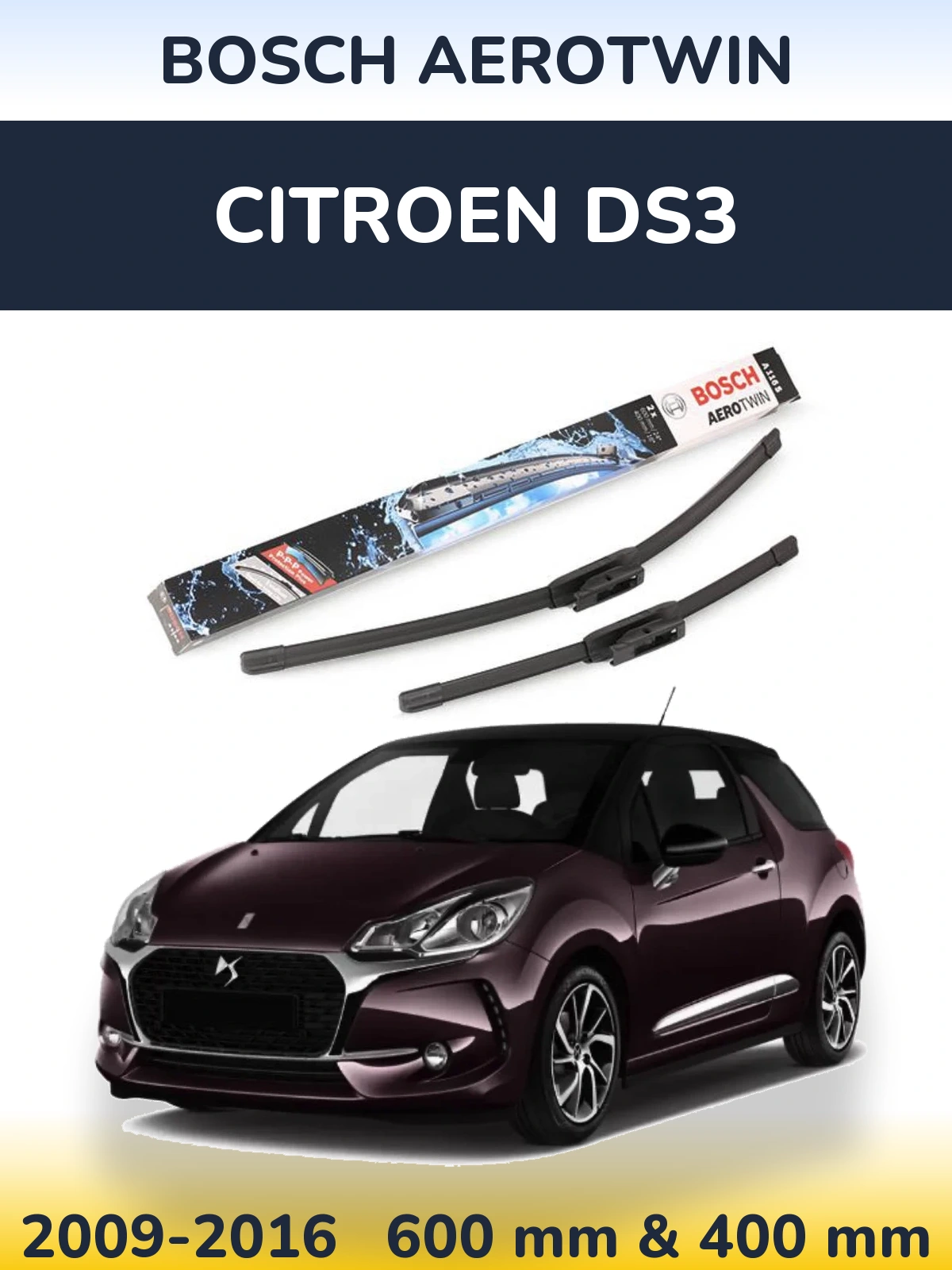 Torkarblad BOSCH AeroTwin för Citroen DS3