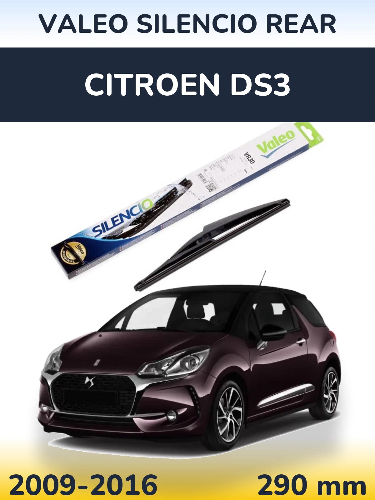 Torkarblad Valeo Silencio Rear för Citroen DS3