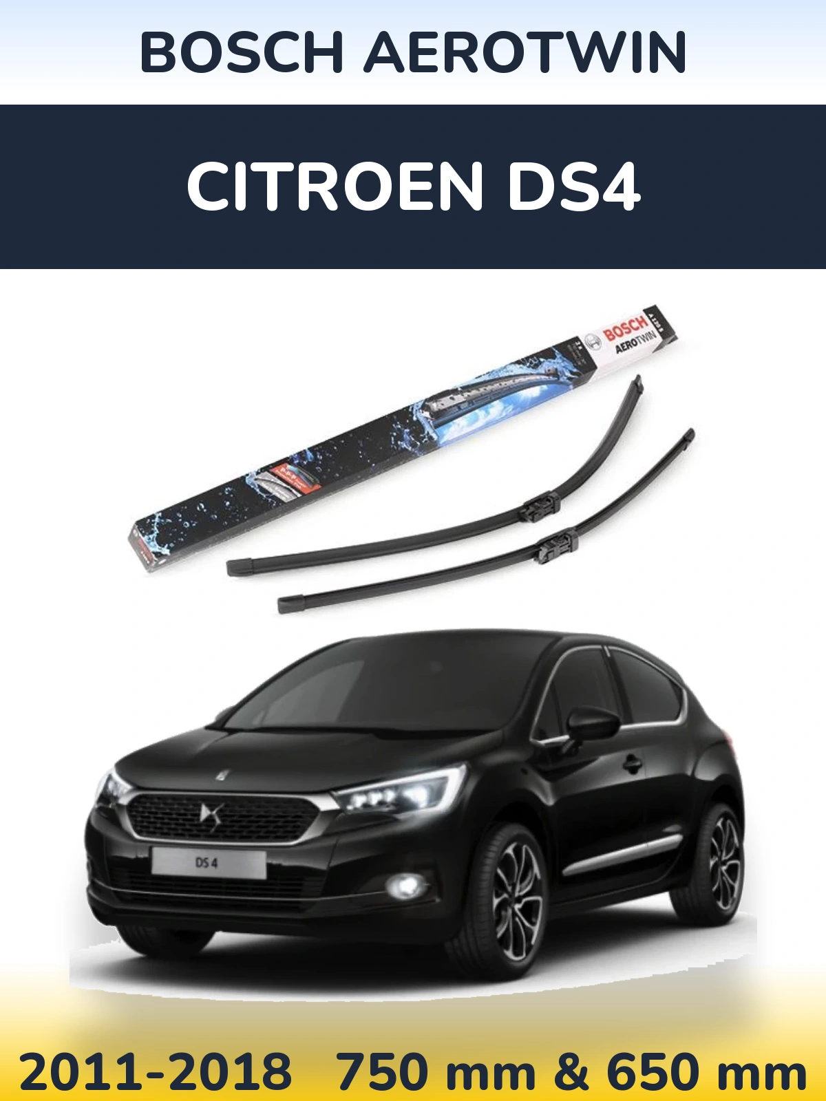 Torkarblad BOSCH AeroTwin för Citroen DS4