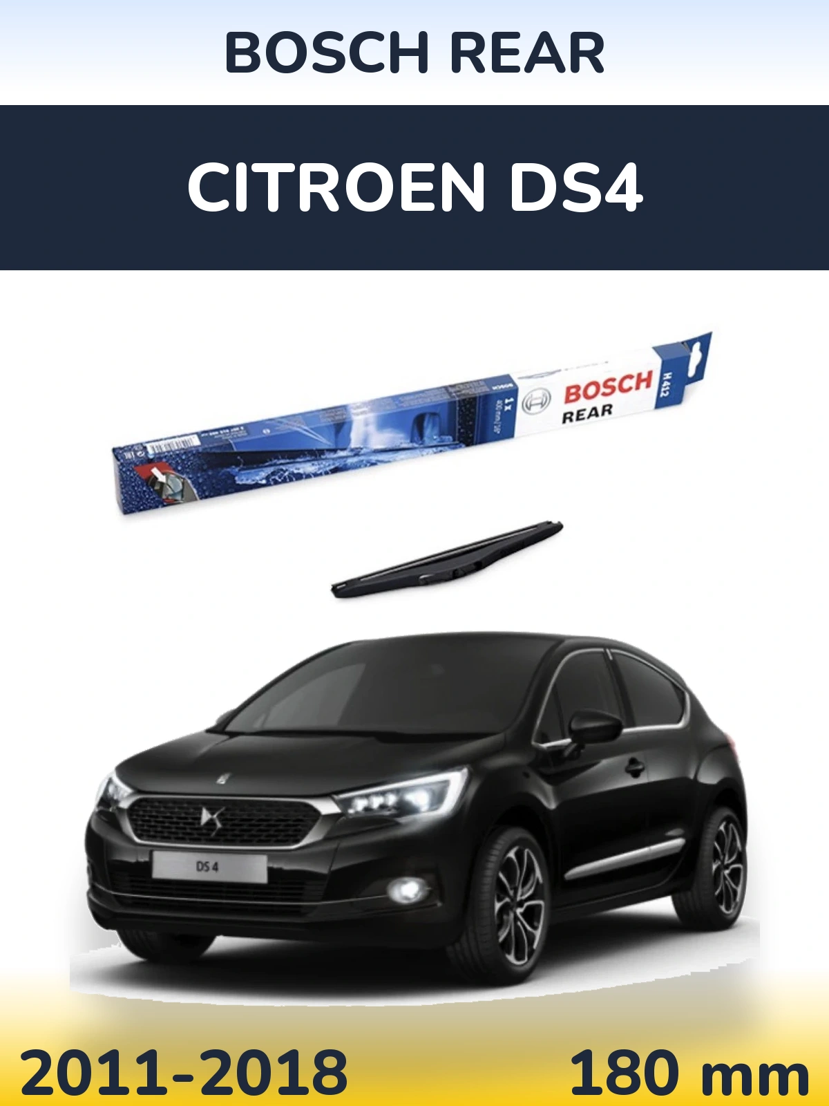 Задний дворник BOSCH Rear 180 мм для Citroen DS4 2011-2018