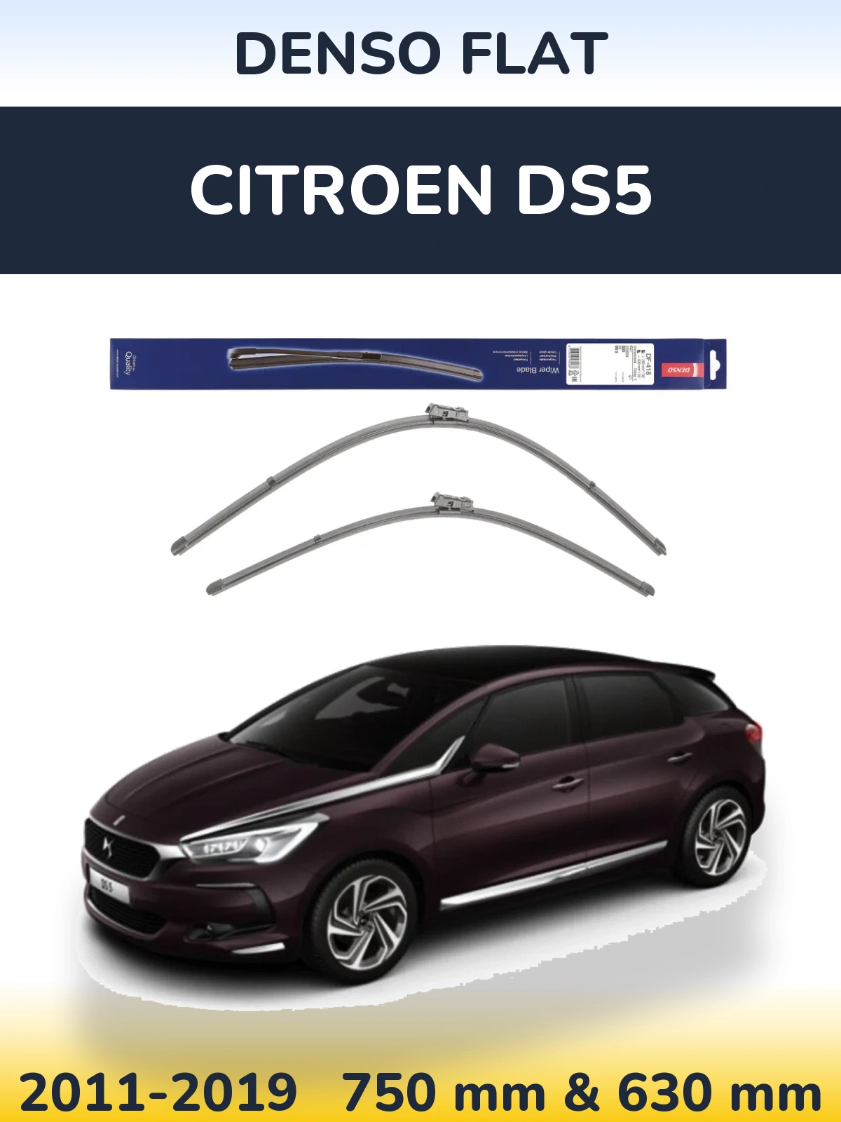 Torkarblad Denso Flat för Citroen DS5