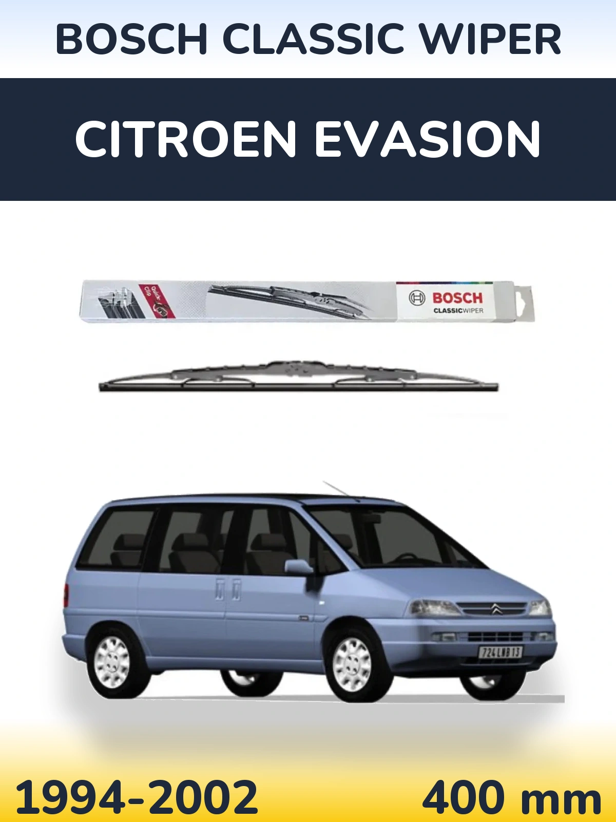Torkarblad BOSCH Classic Wiper för Citroen Evasion