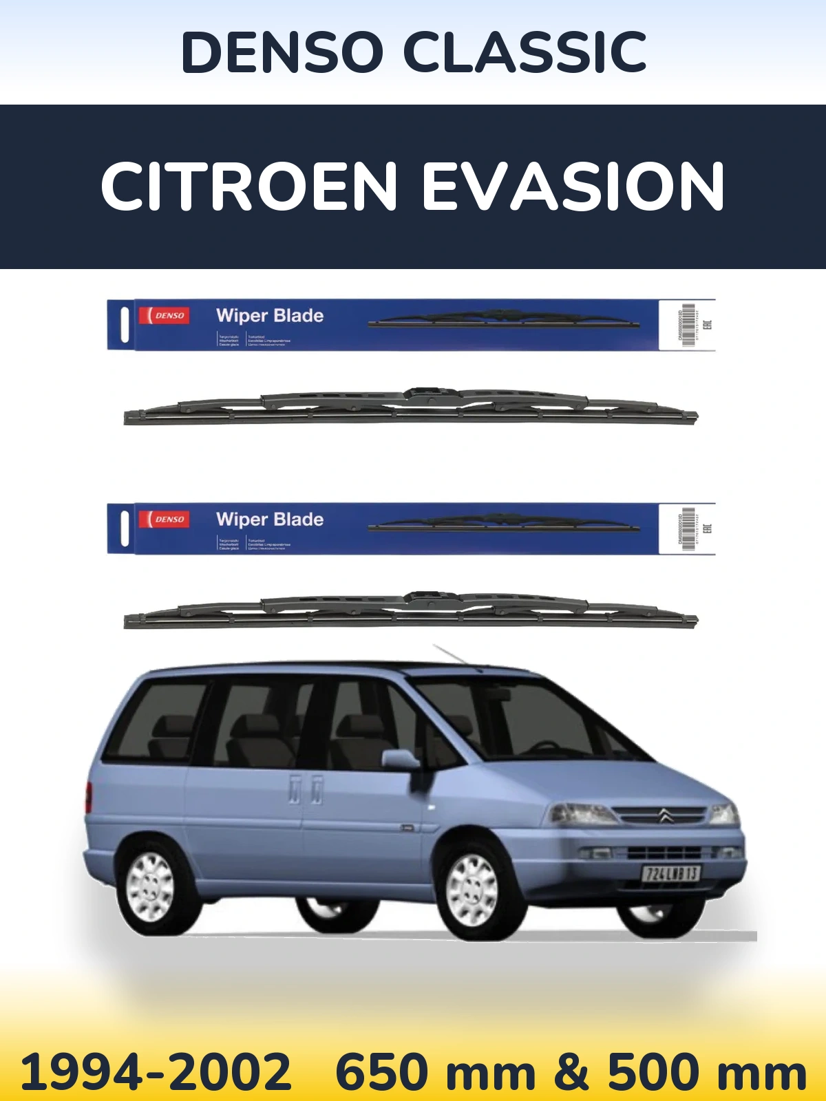 Torkarblad Denso Classic för Citroen Evasion