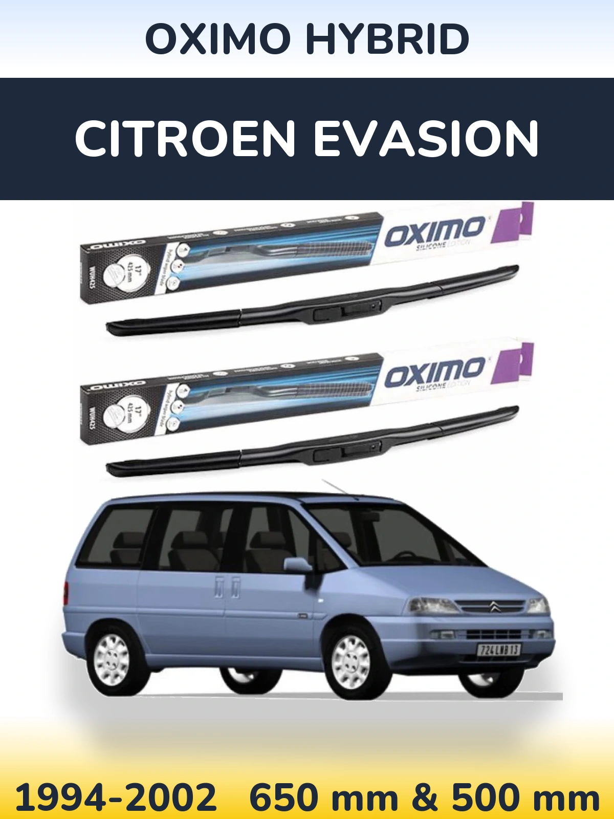 Torkarblad Oximo Hybrid för Citroen Evasion