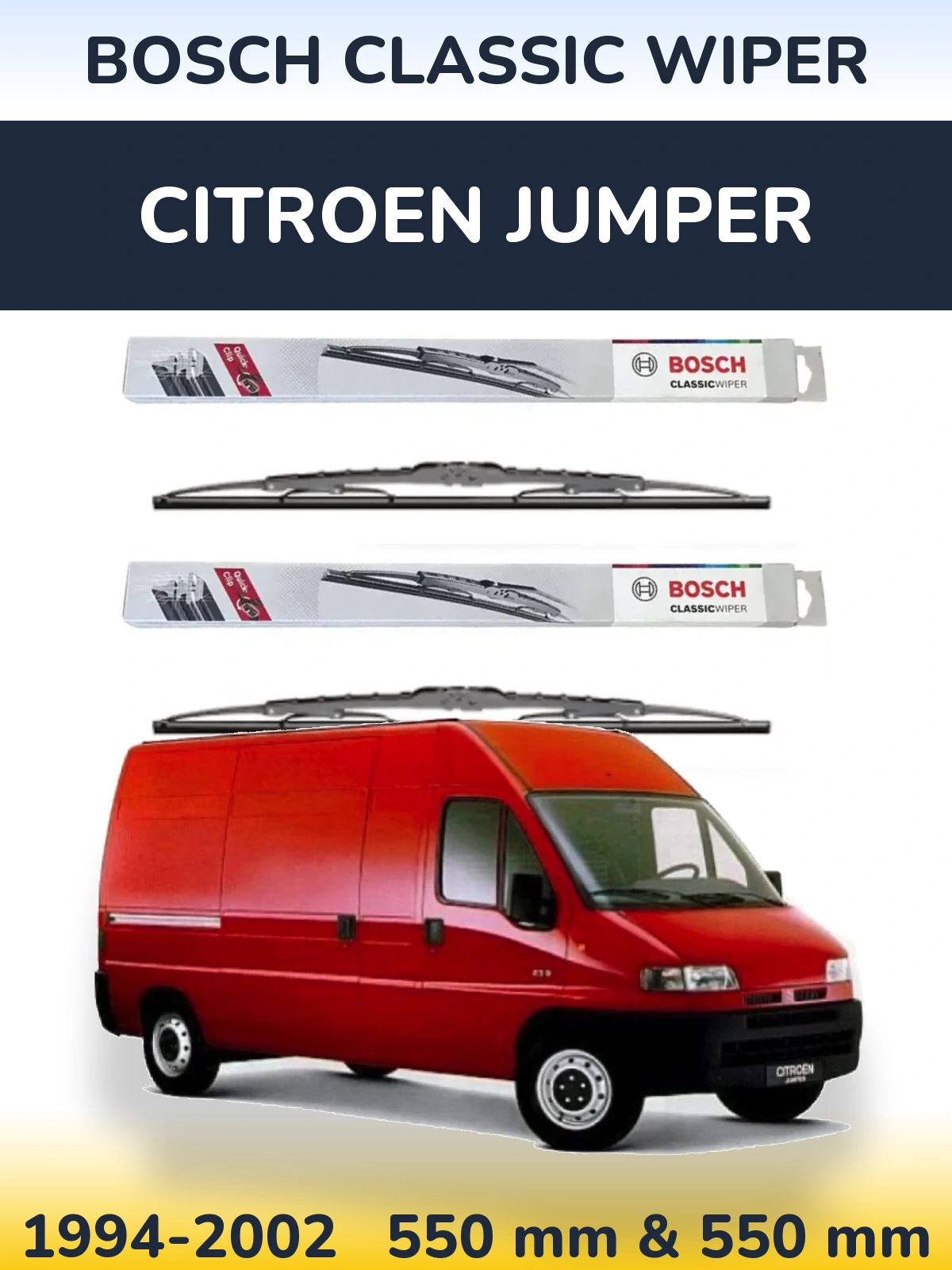 Torkarblad BOSCH Classic Wiper för Citroen Jumper