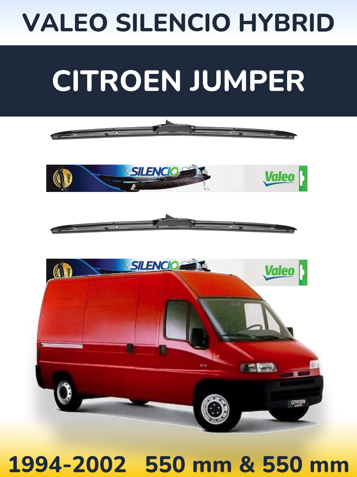 Torkarblad Valeo Silencio Hybrid för Citroen Jumper
