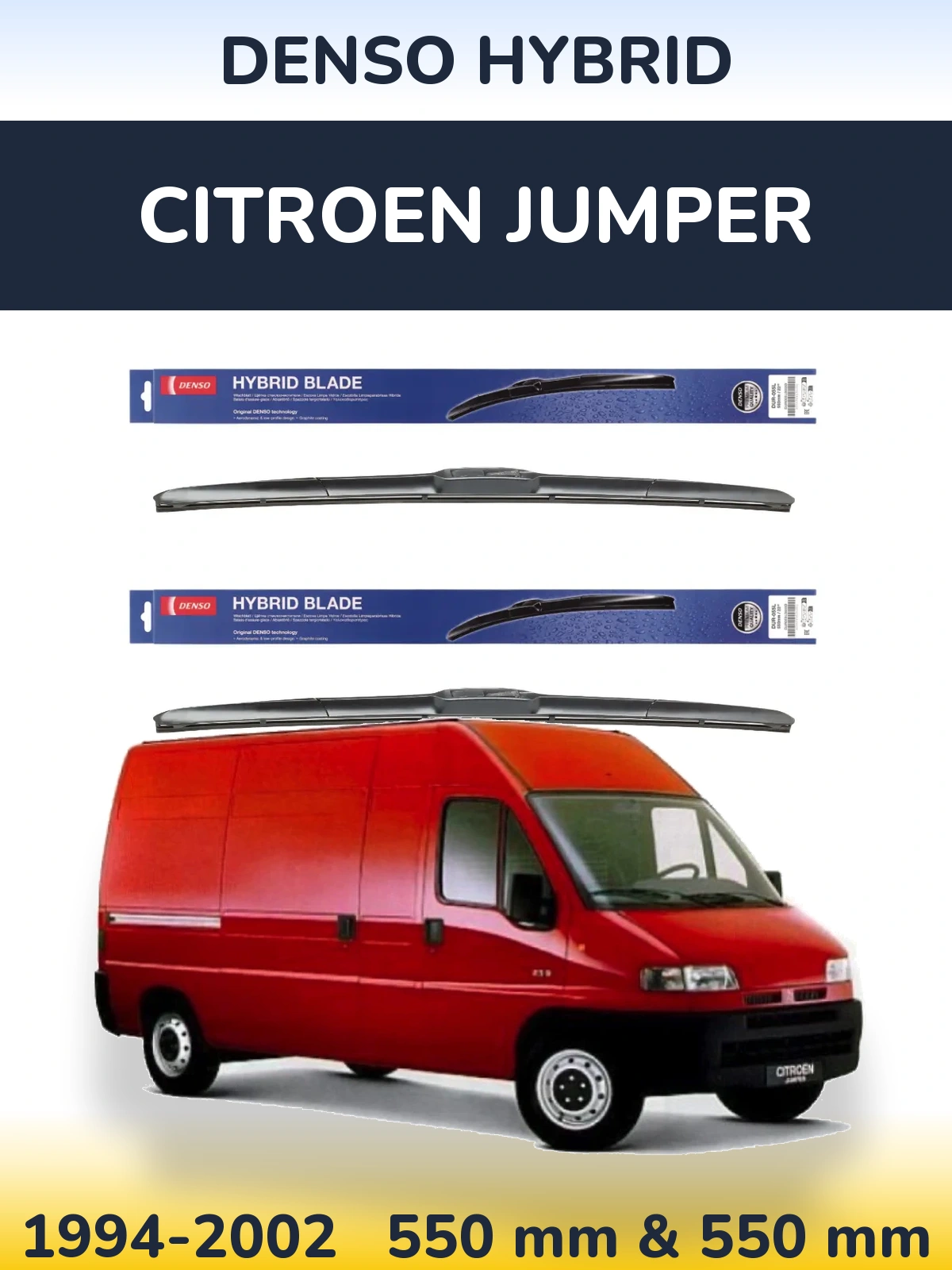 Torkarblad Denso Hybrid för Citroen Jumper