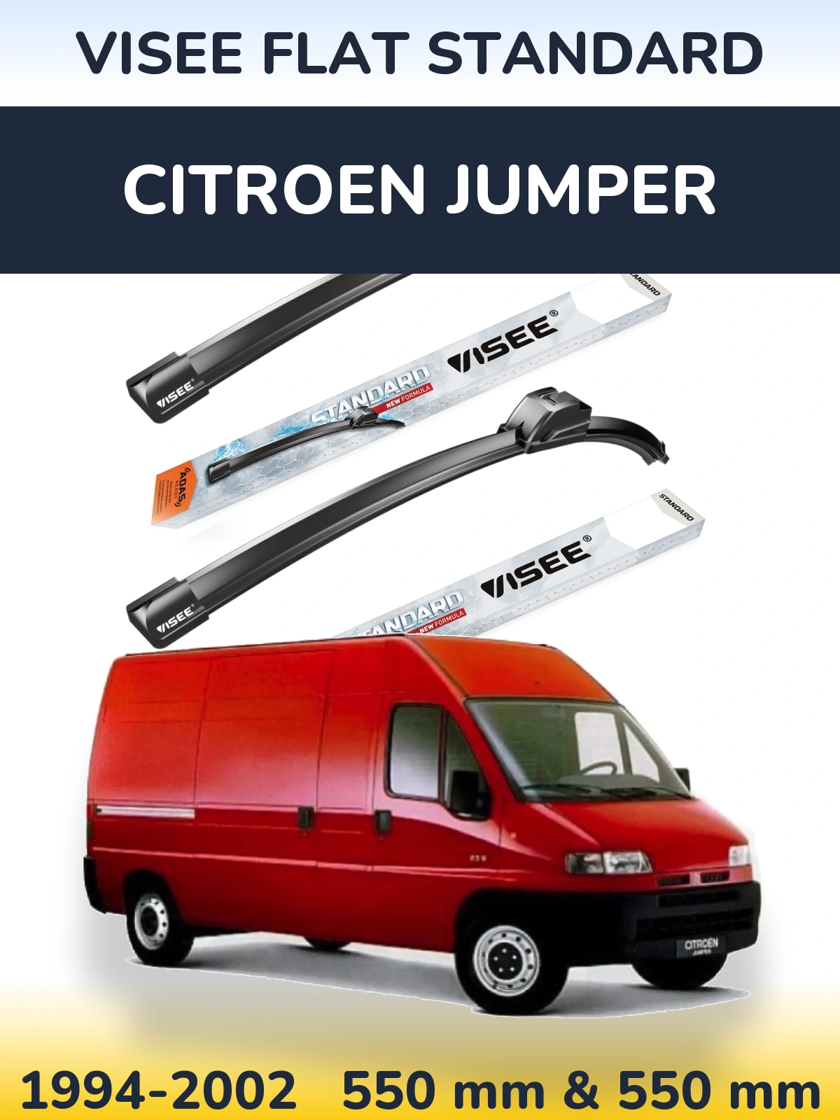 Torkarblad VISEE FLAT STANDARD för Citroen Jumper