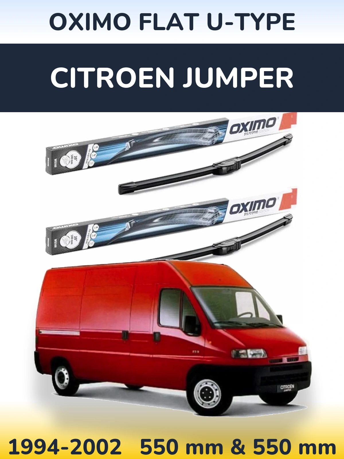 Torkarblad Oximo Flat U-type för Citroen Jumper