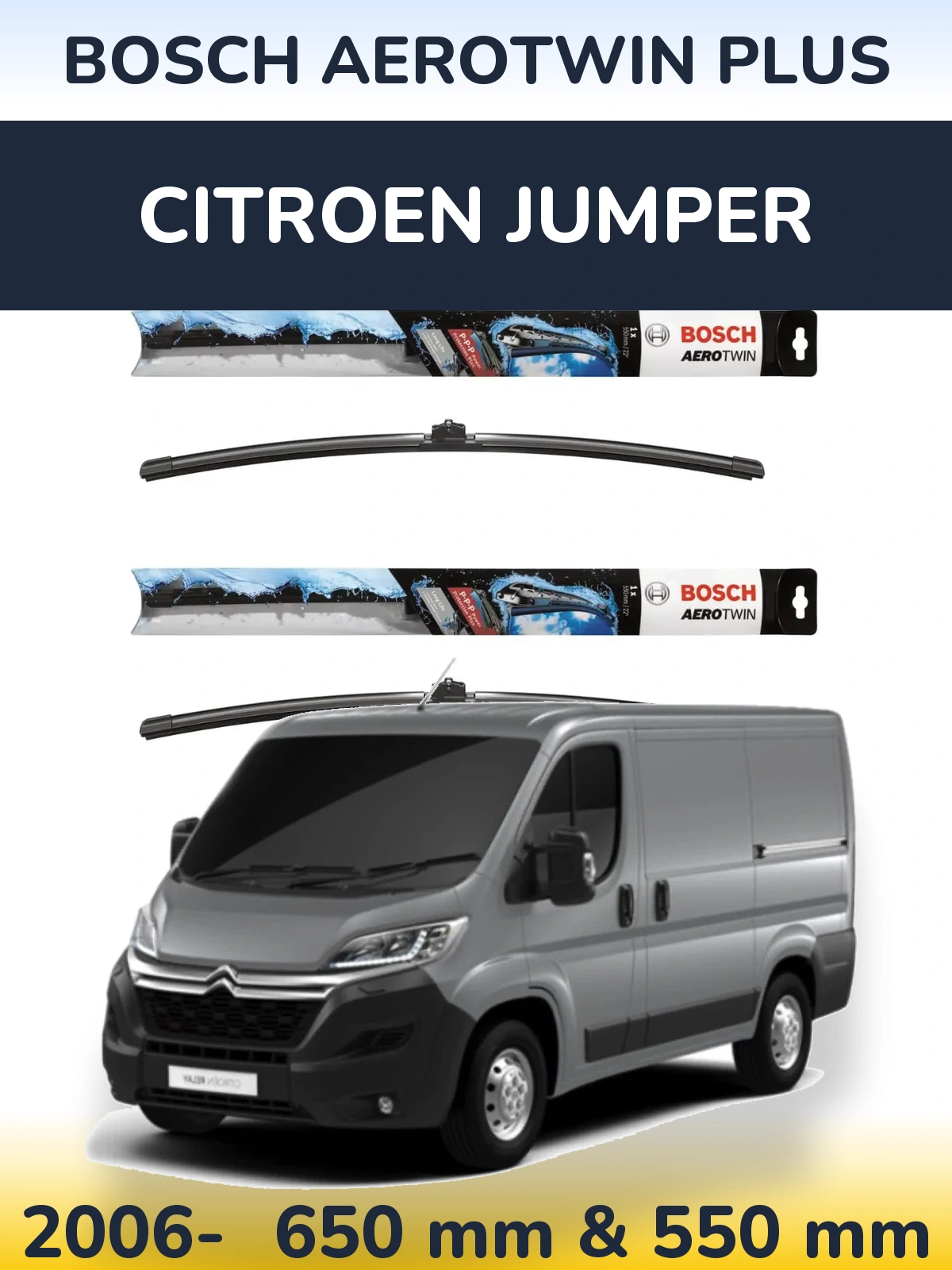 Torkarblad BOSCH AeroTwin Plus för Citroen Jumper