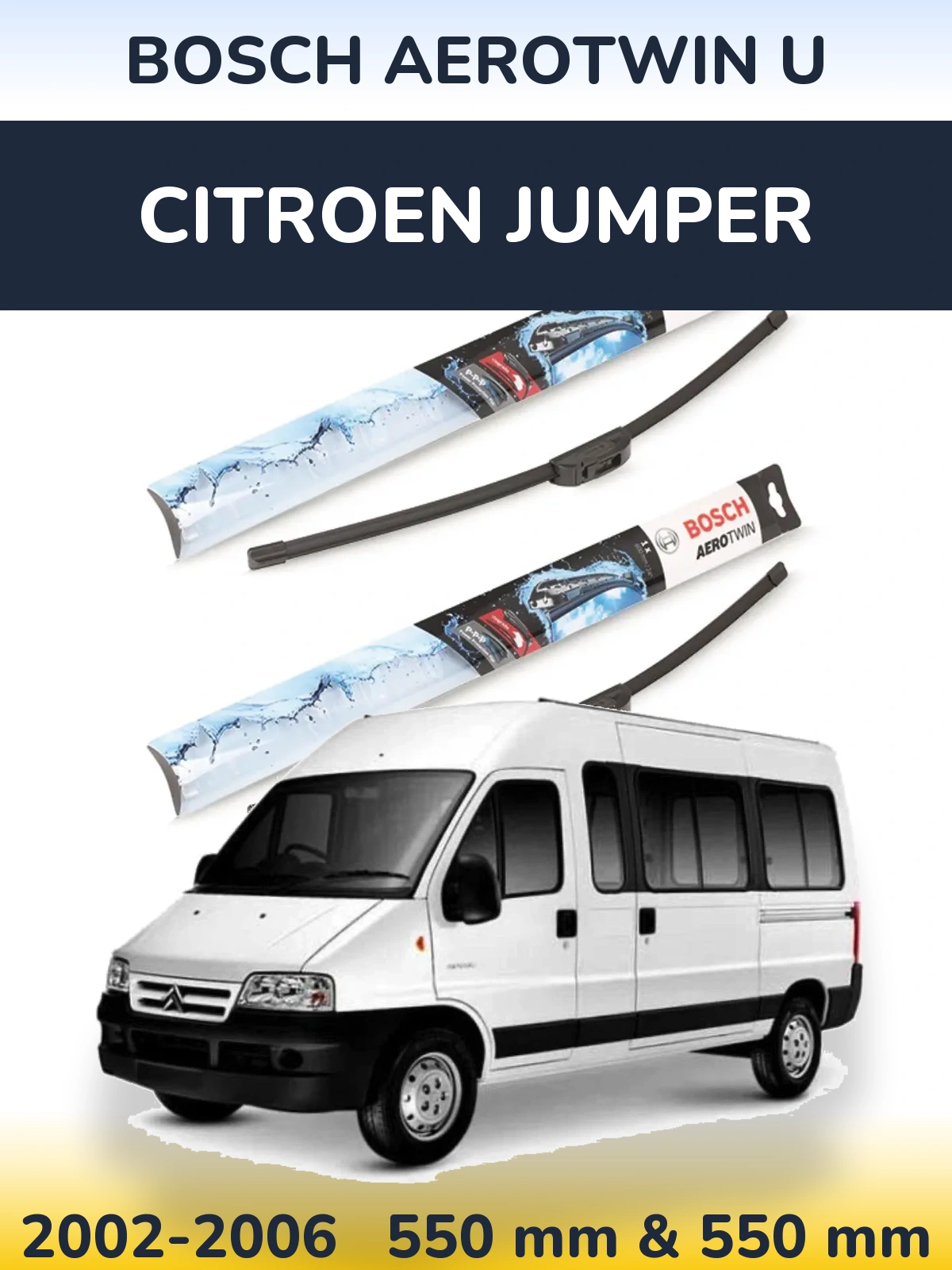 Torkarblad BOSCH AeroTwin U för Citroen Jumper